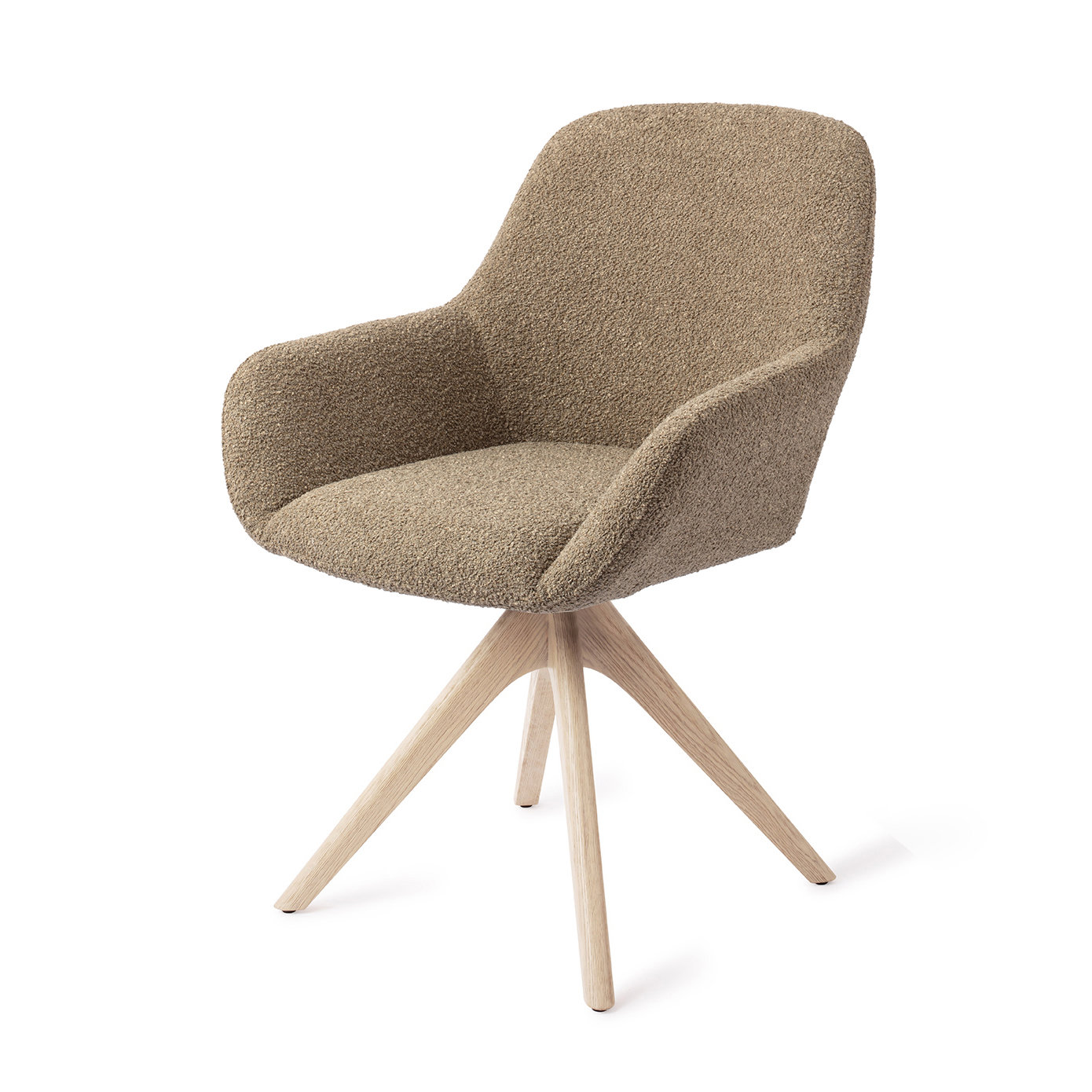 Jesper Home Esszimmerstuhl Kushi Moss Meadow Revolve Eiche gebleicht