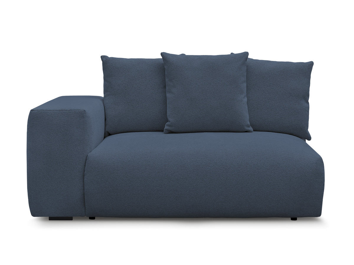 Bobochic Voltaire Sofamodul 2-Sitzer 178 × 100 cm Melange-Stoff Dunkelblau Ecke links