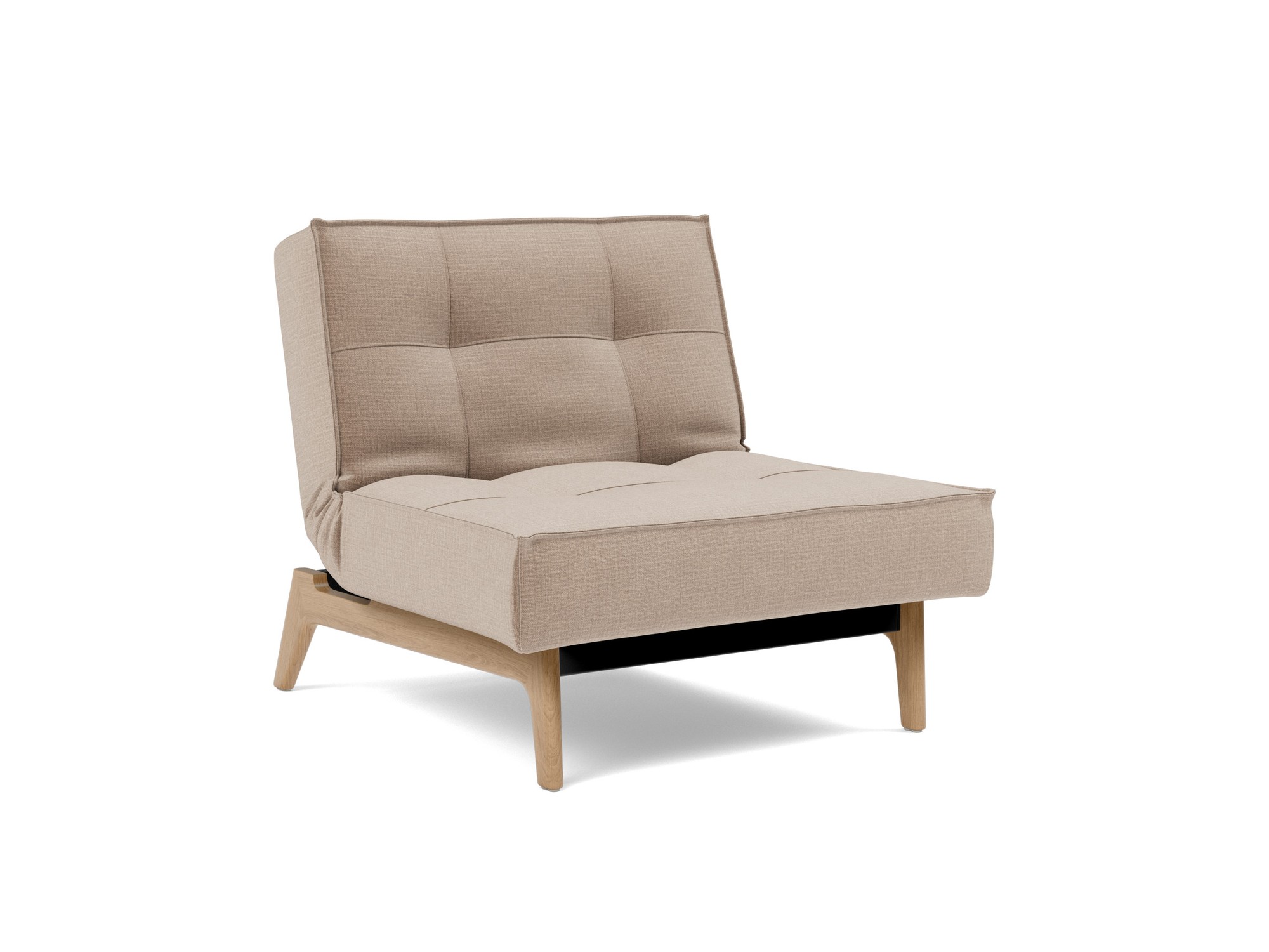 Sessel Splitback Chenille Esina 417-Mocha Beine Eiche