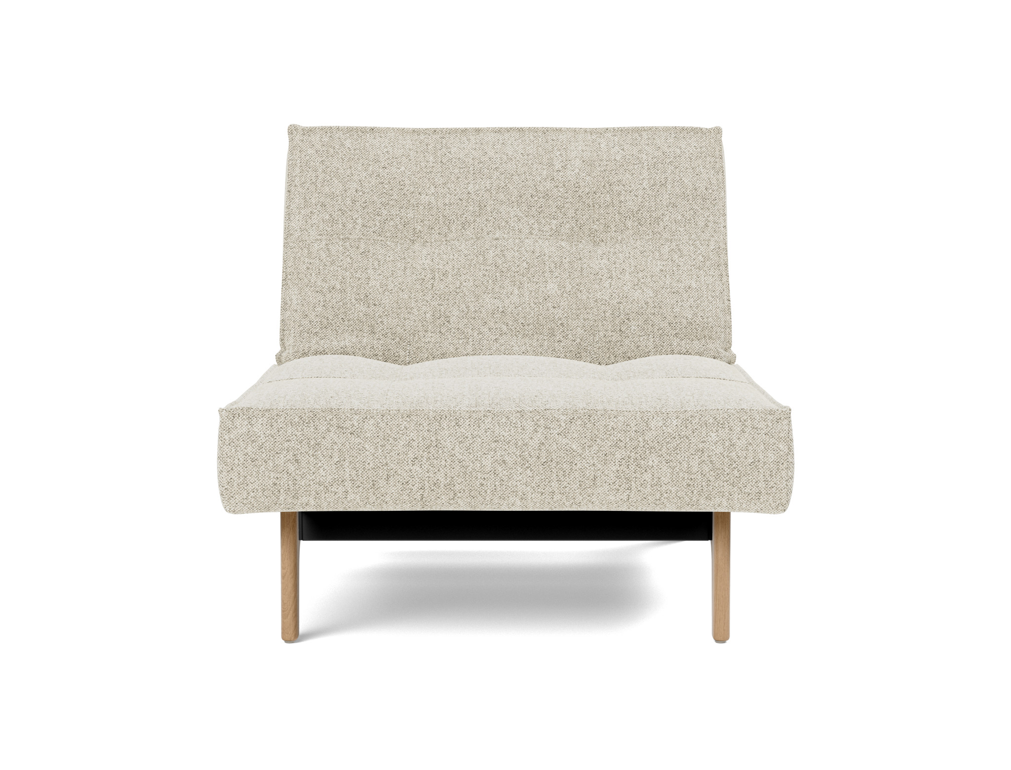 Sessel Splitback Strukturierter Stoff Taura 357-Off-White Beine Eiche