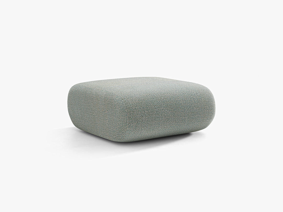 Micadoni Neo Pouf Chenille Silencio Gedämpftes Blau