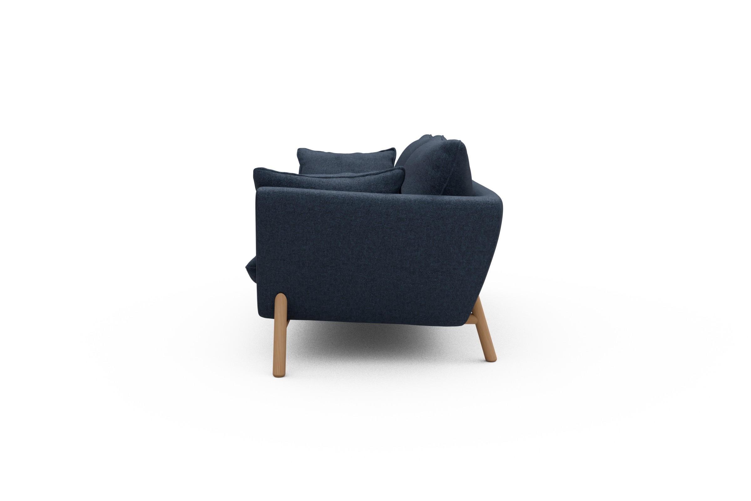 Sofa Emil 2-Sitzer Beinfarbe Eiche Natur Sama-Deep-Blue