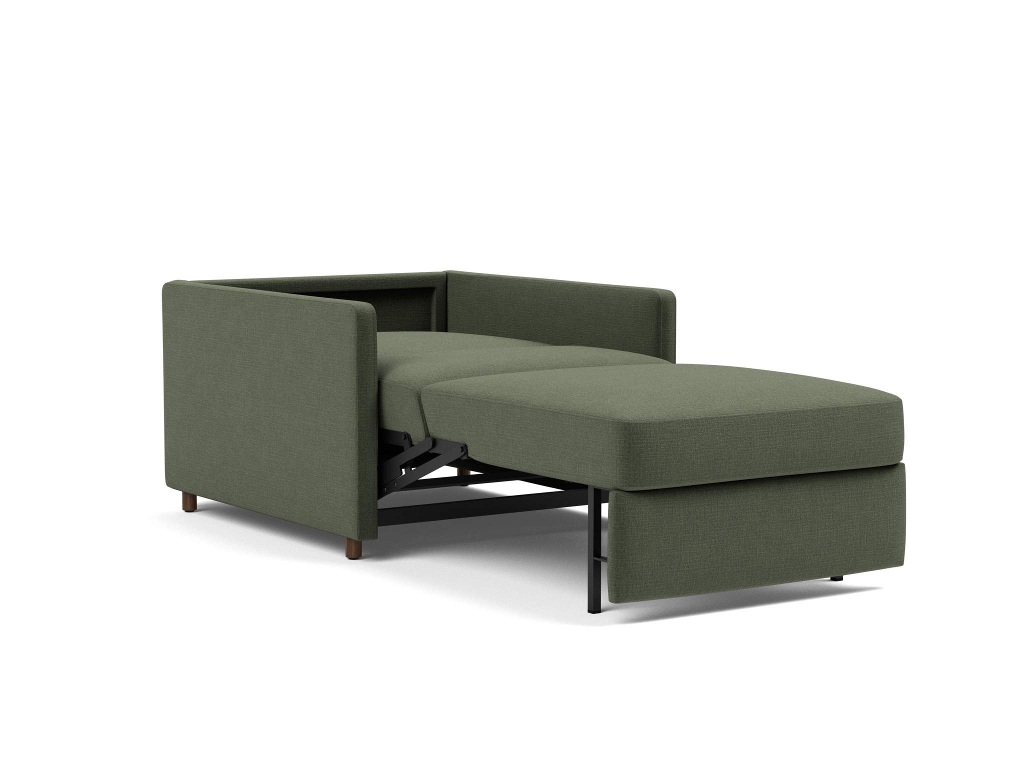 Schlafsessel Neah mit Slim-Armlehnen Chenille Esina 413-Olive-Green