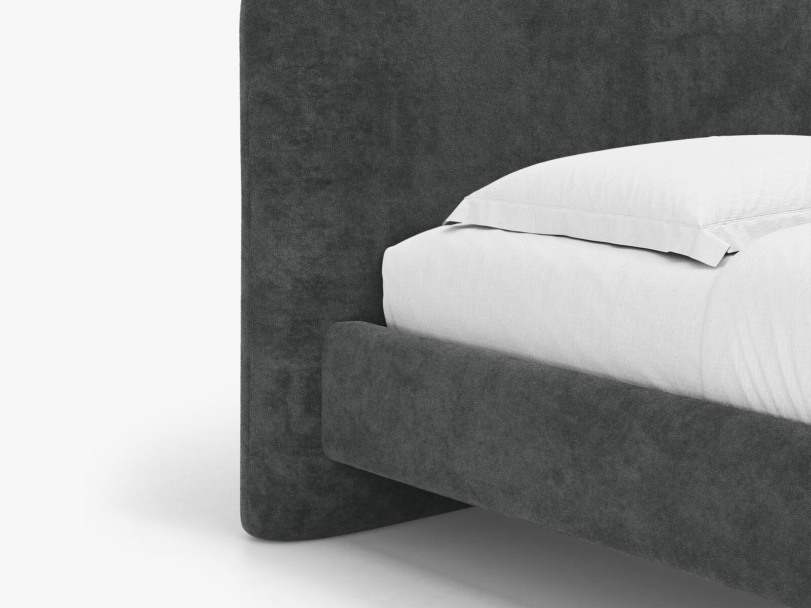 Micadoni Vera Bett mit Kopfteil Chenille Perfect Harmony Dunkelgrau 140x200