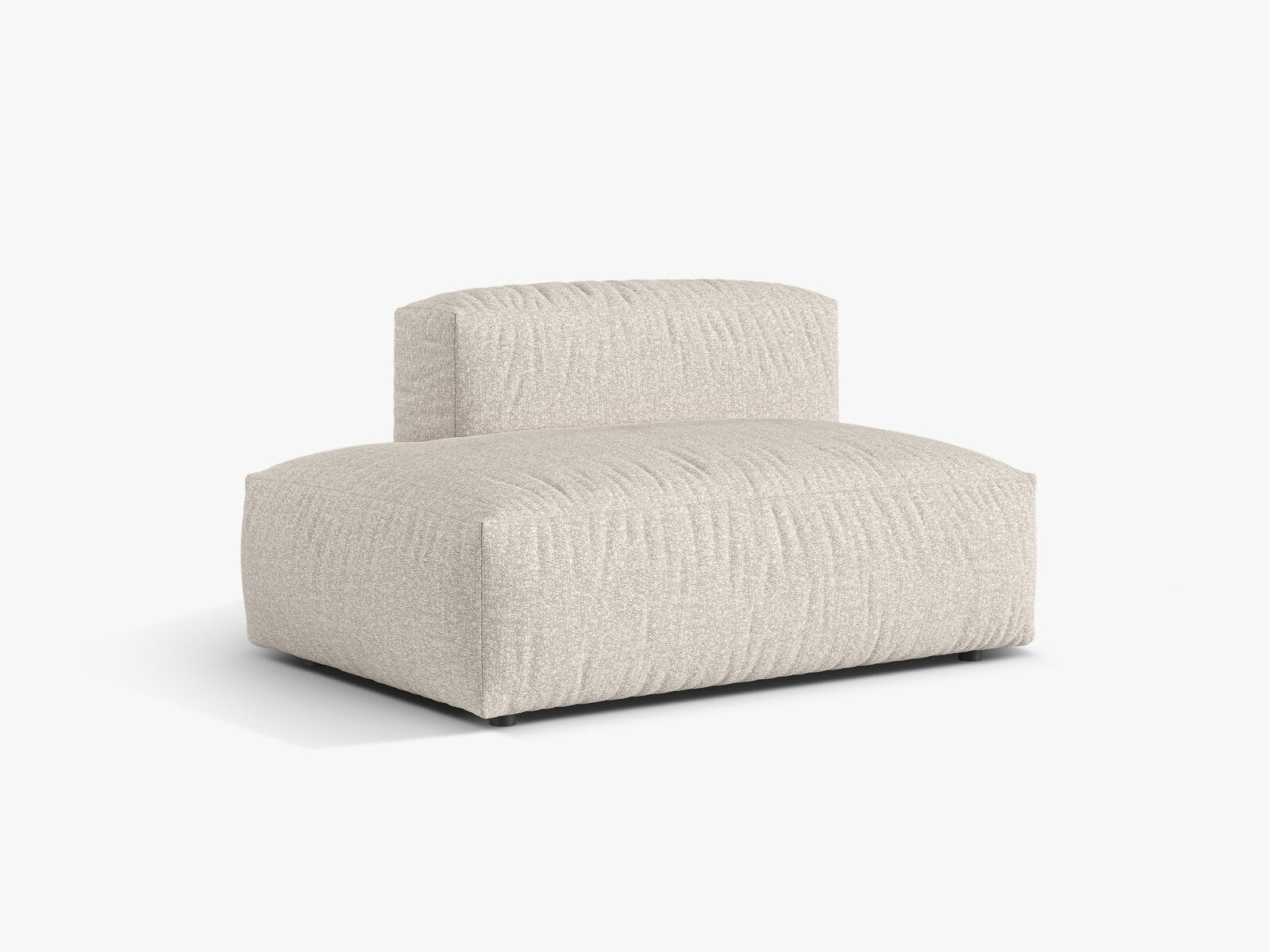 Micadoni Ecksofa-Modul Martina 1-Sitzer Links Boucle Monet Beige