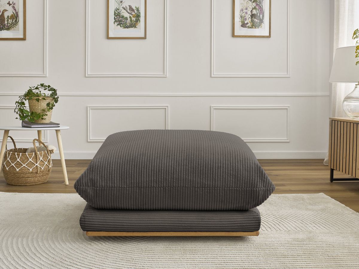 Bobochic Ernest Pouf Cordsamt Taupe