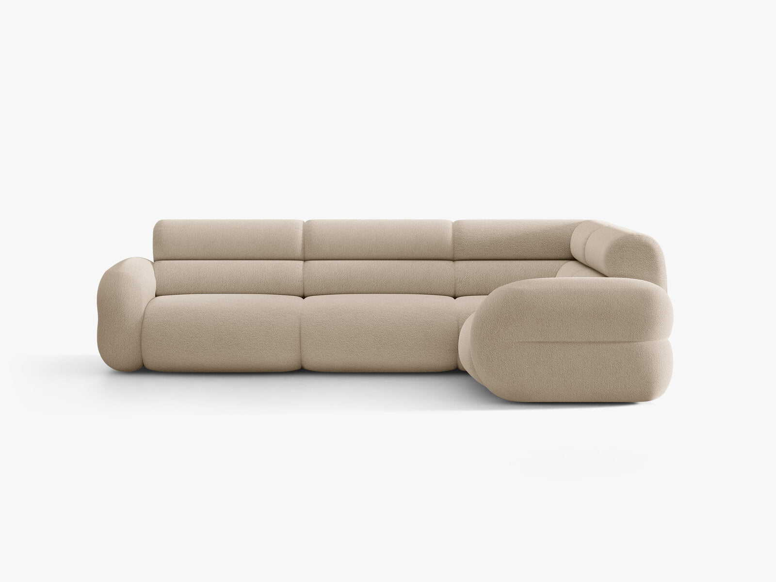 Micadoni Neo Ecksofa 295 cm Links Boucle Baloo Beige