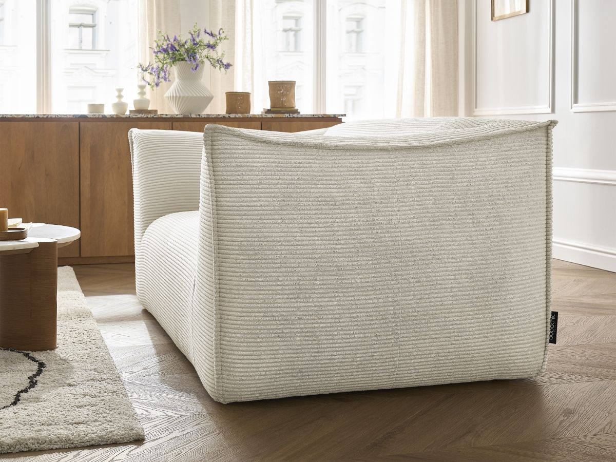 Bobochic Giorgia Sofa 2-Sitzer Cordsamt Beige