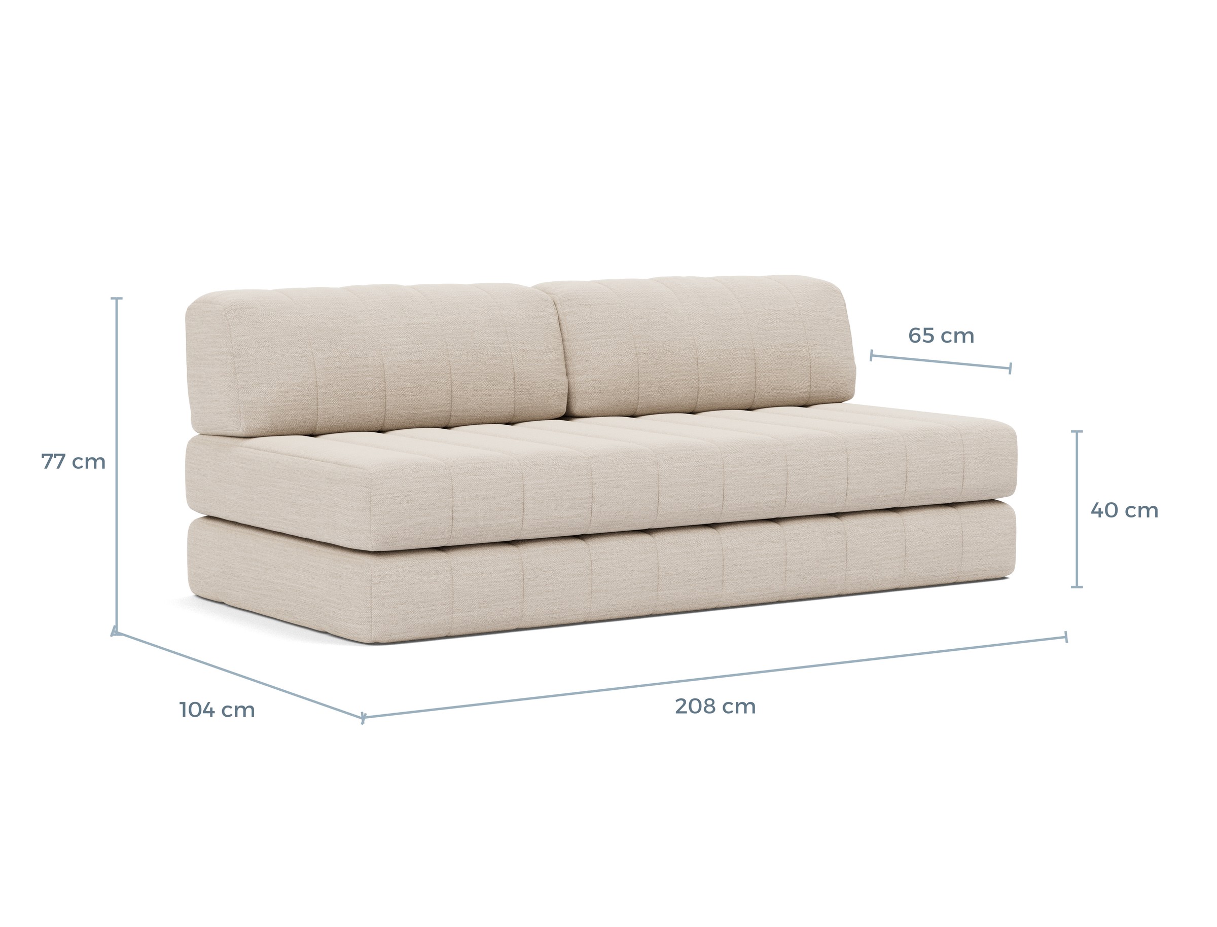 Eck-Schlafsofa CozyPad L-Form mit Armlehne