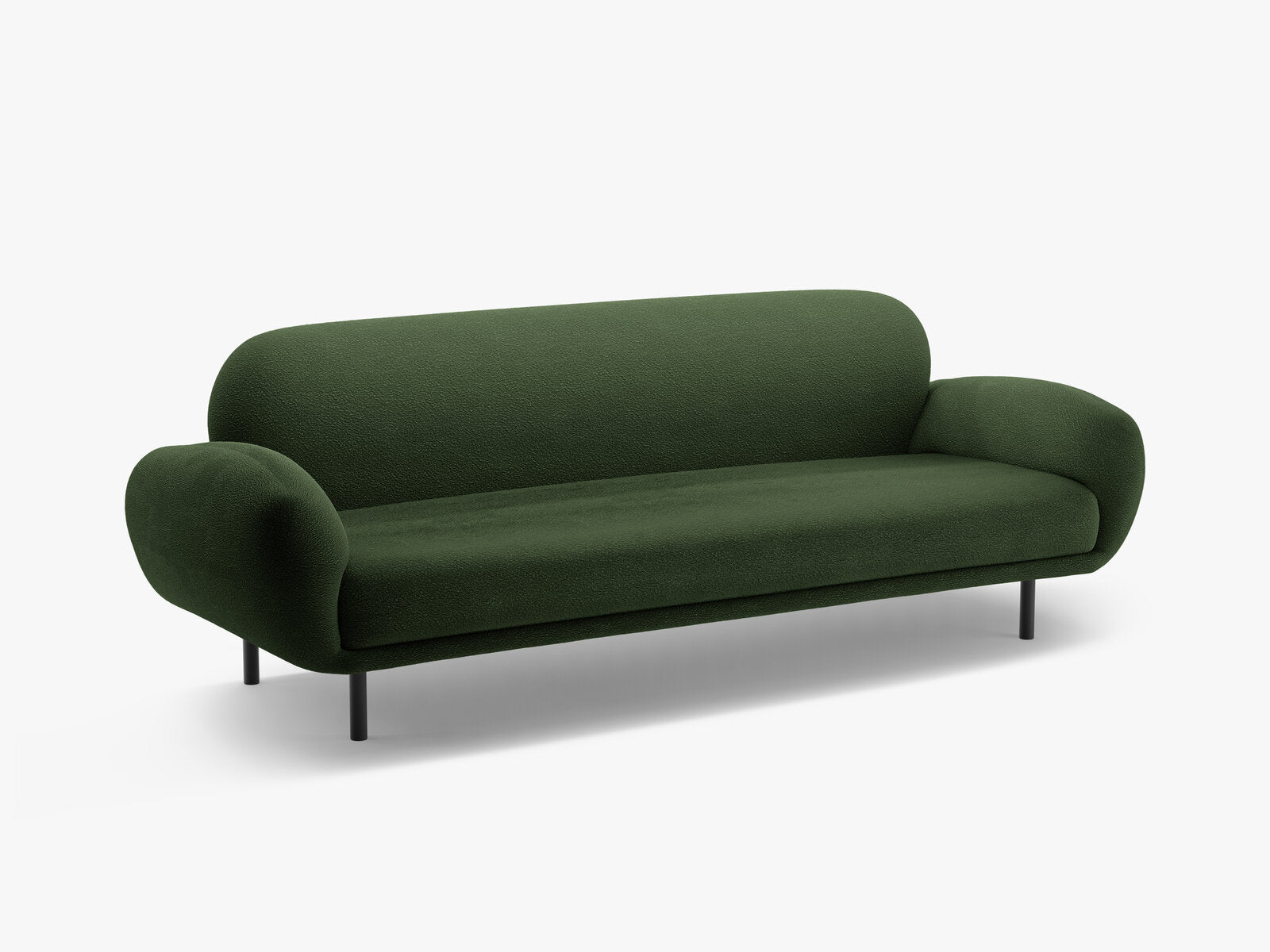 Micadoni Sofa Poppy 3-Sitzer Boucle Baloo Grün