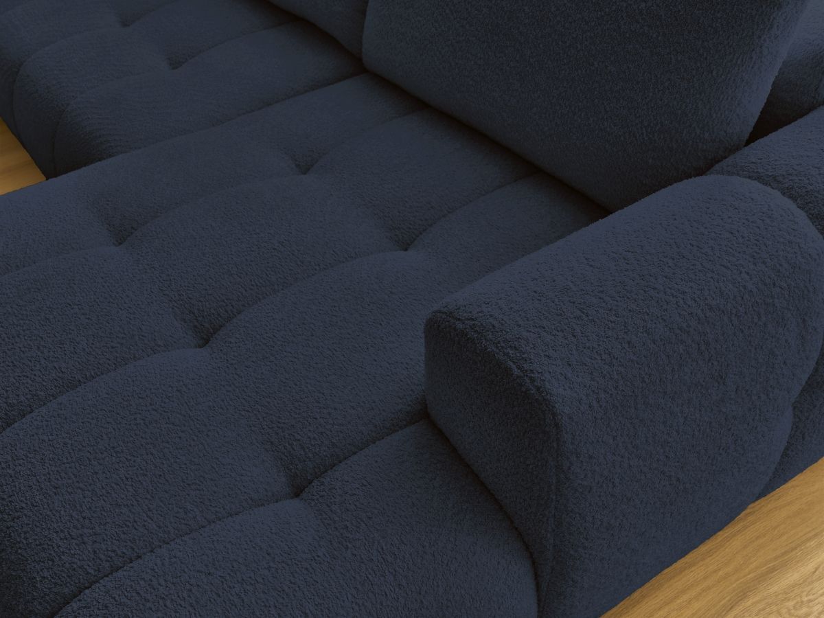 Bobochic Fuji Wohnlandschaft Bouclé-Stoff Dunkelblau Ecke rechts