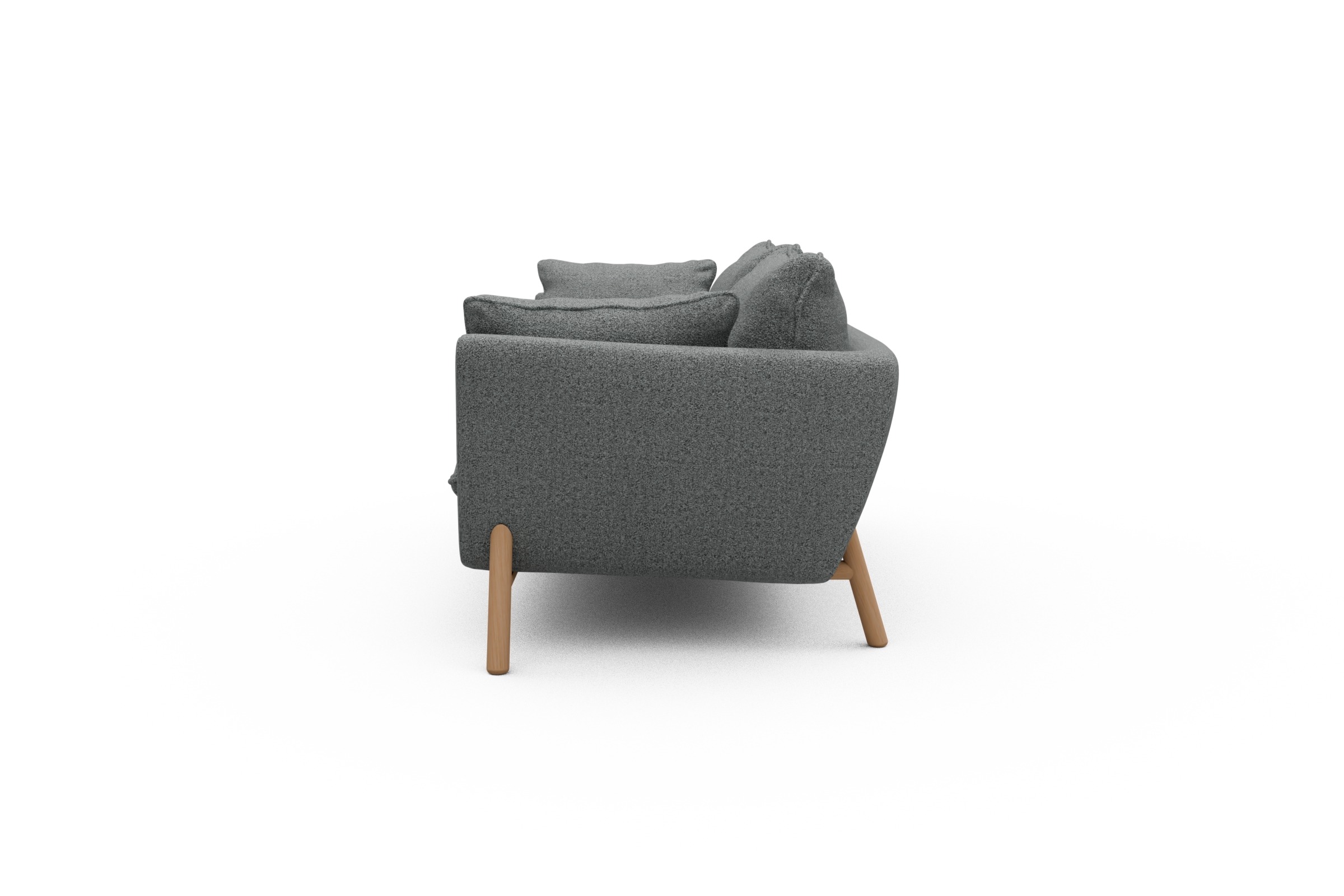 Sofa Emil PREMIUM 2-Sitzer Beinfarbe Eiche Natur Aivi-Gravet-Grey