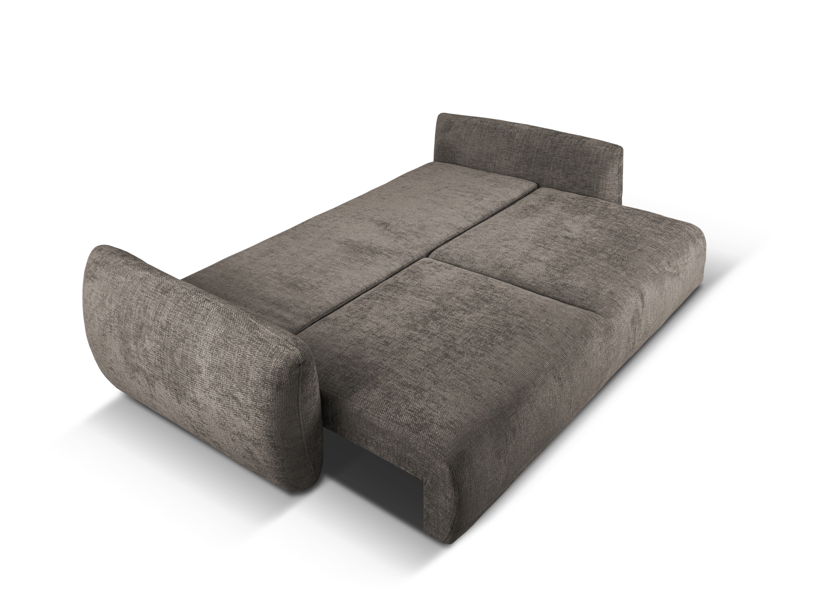 Cosmopolitan Design Schlafsofa Matera 3-Sitzer mit Bettkasten Chenille Eden Hellgrau