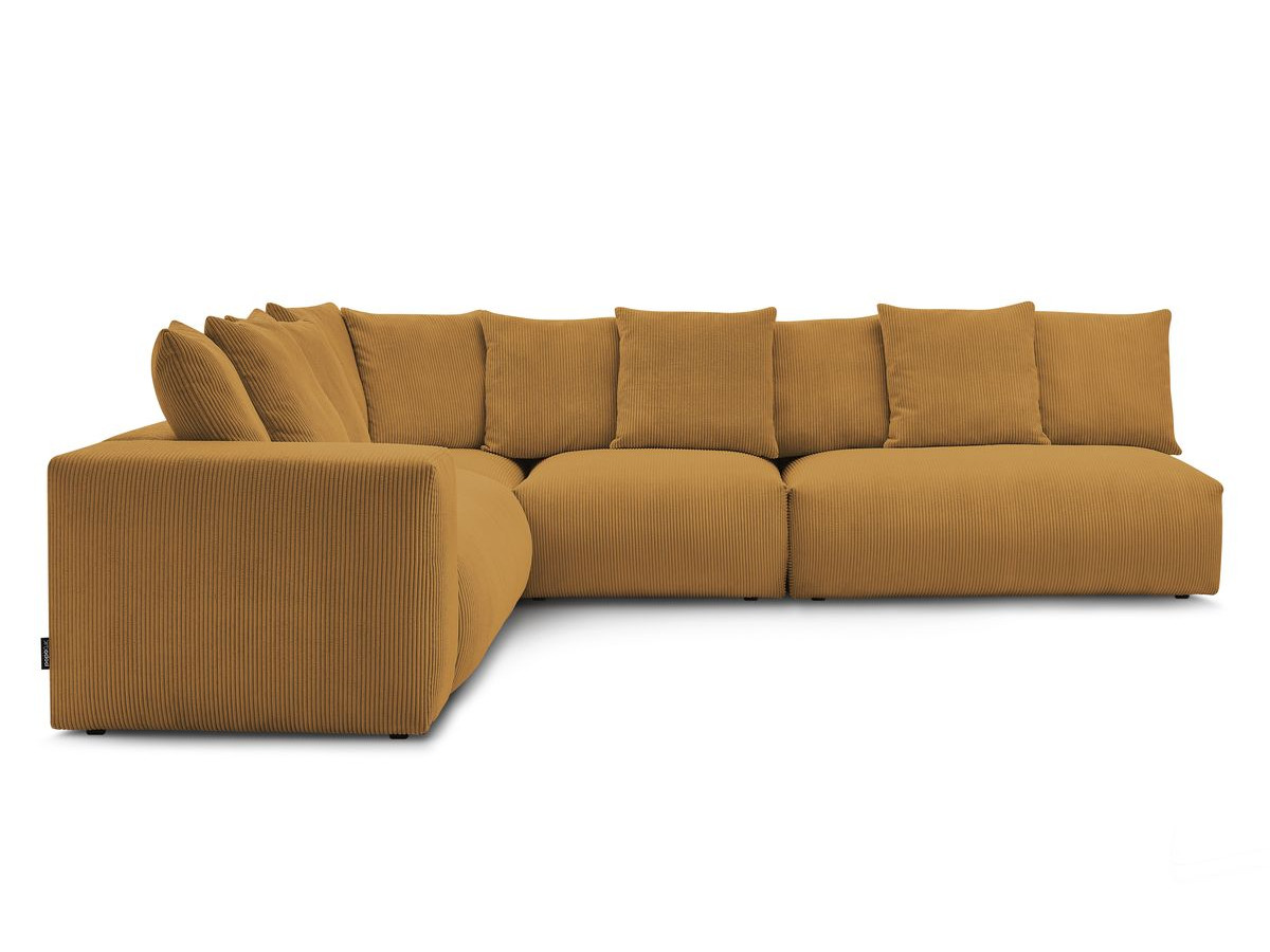 Bobochic Voltaire Ecksofa 322 × 268 cm Cordsamt Gelb Ecke links
