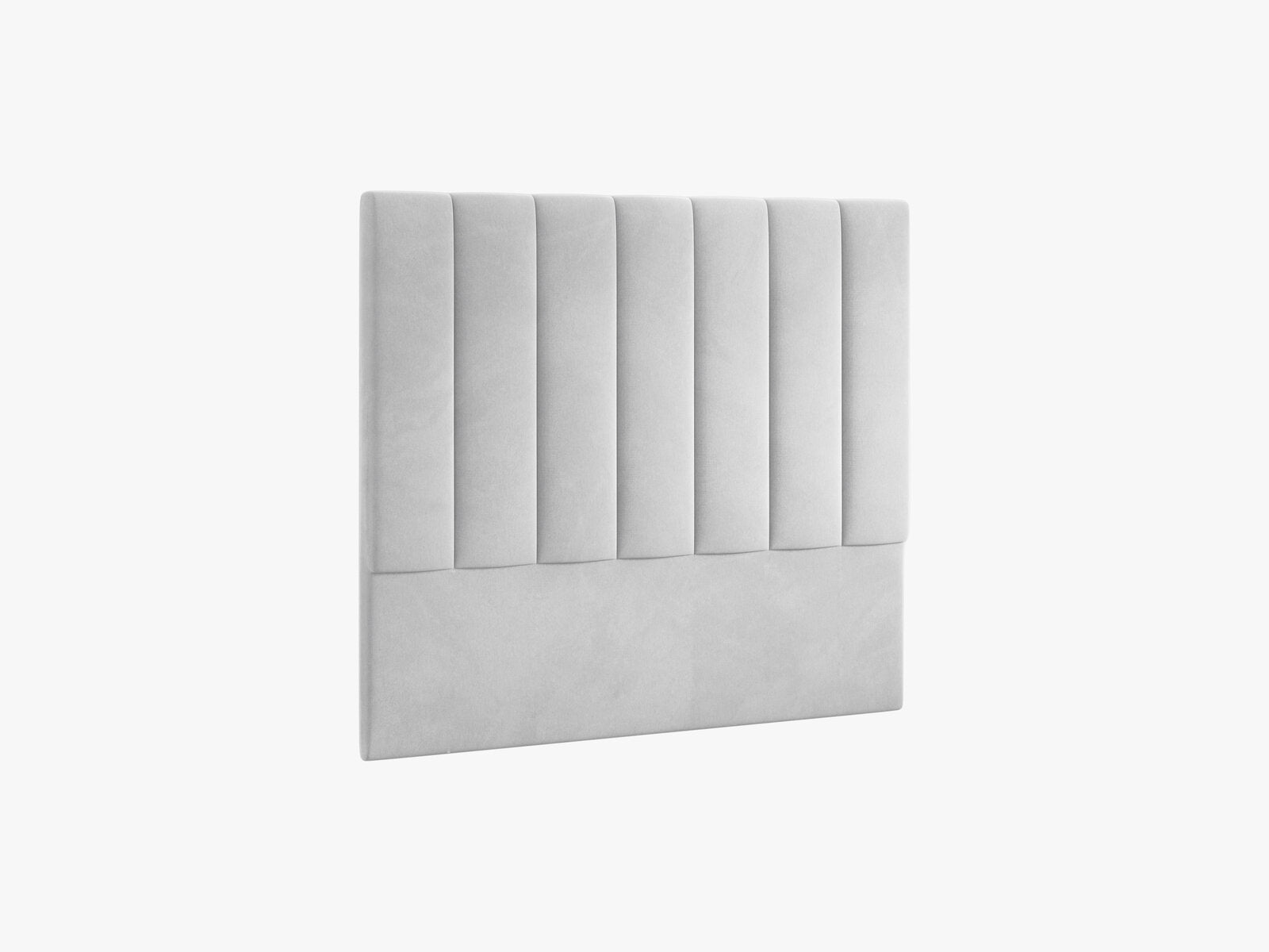 Micadoni Marl Polster-Kopfteil Samt Magic Velvet Hellgrau 140x120