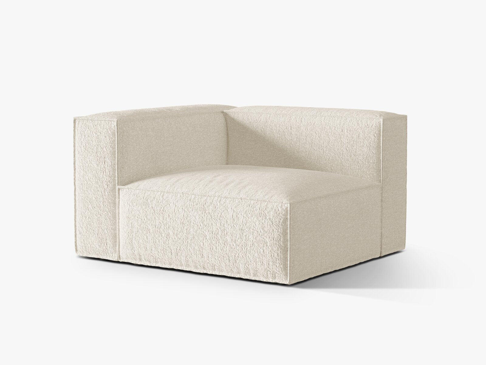 Micadoni Eckmodul Groß Nuria 1-Sitzer Links Boucle Elfenbein