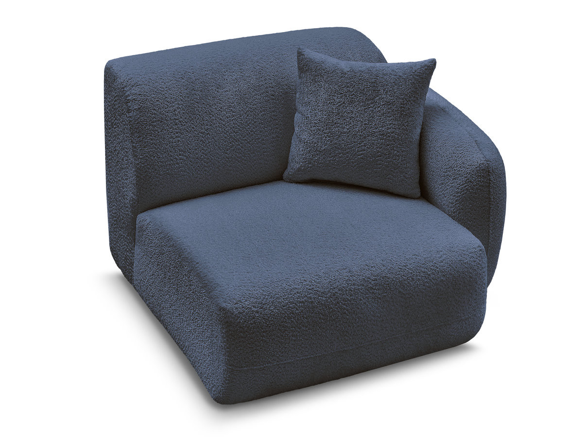 Bobochic Anda Sofamodul 1-Sitzer 104 × 103 cm Chenille Dunkelblau Ecke rechts