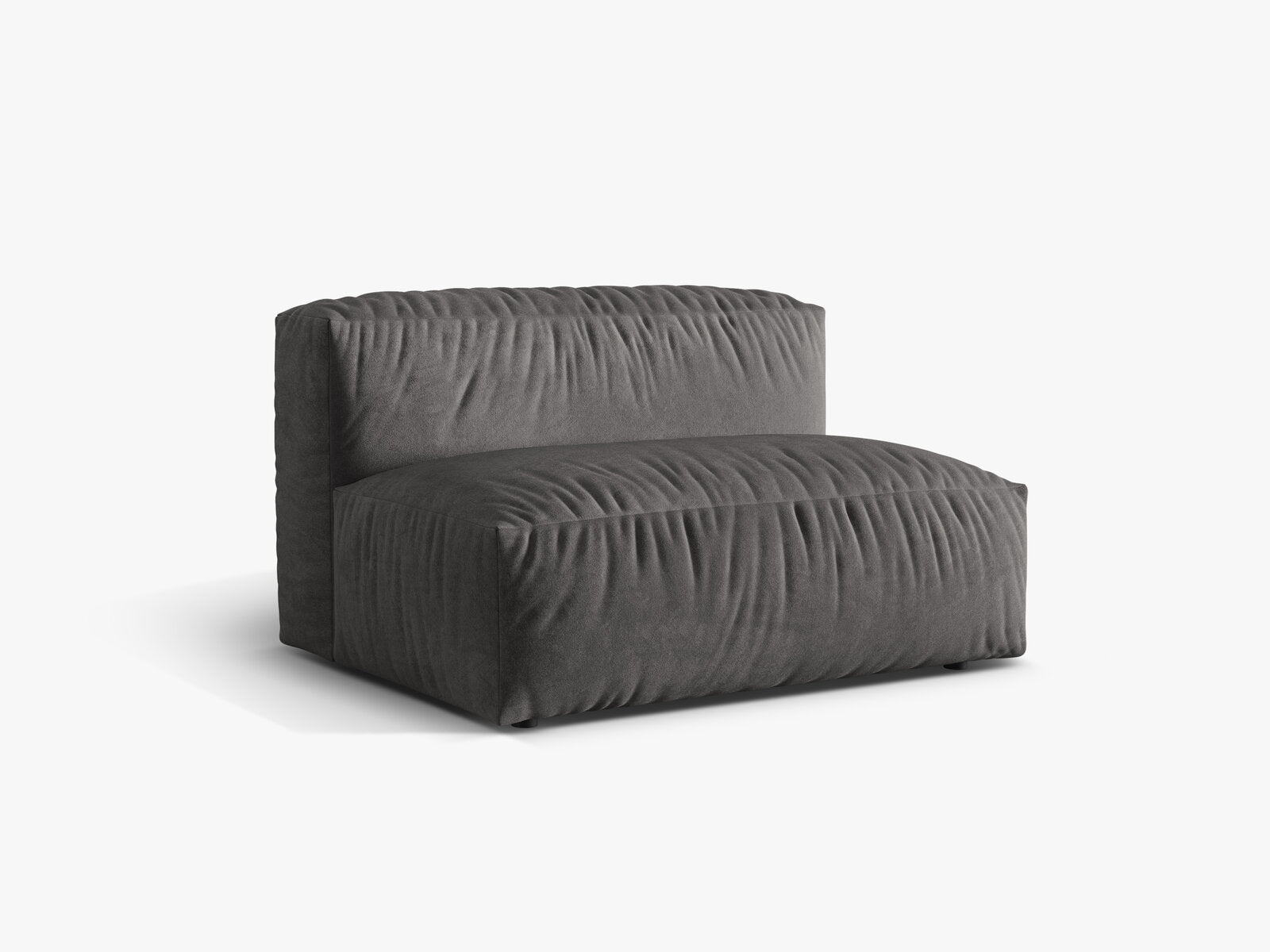 Micadoni Modul Martina 1-Sitzer Groß Samt Vogue Grau