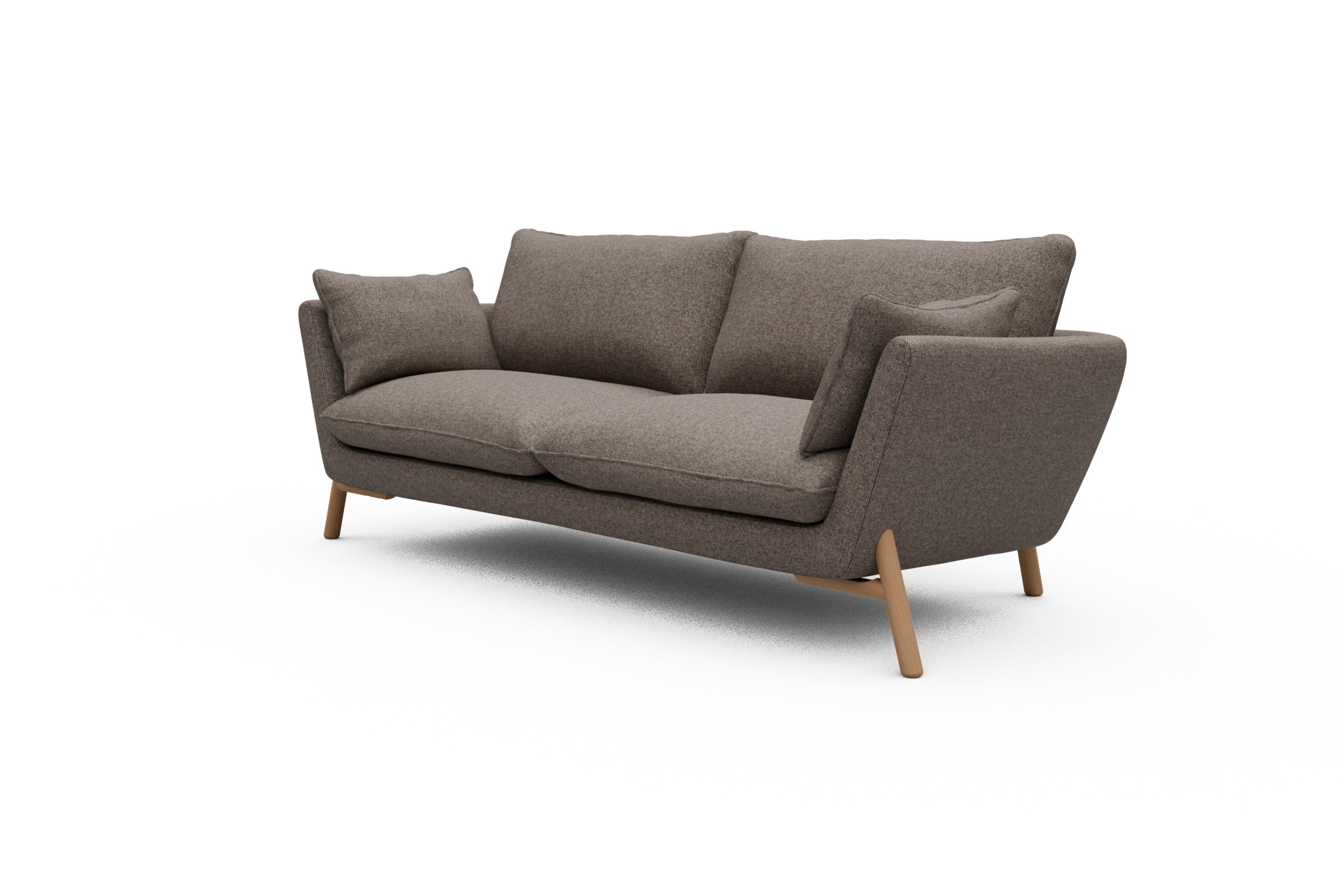 Sofa Emil 3-Sitzer Beinfarbe Eiche Natur Sama-Stone