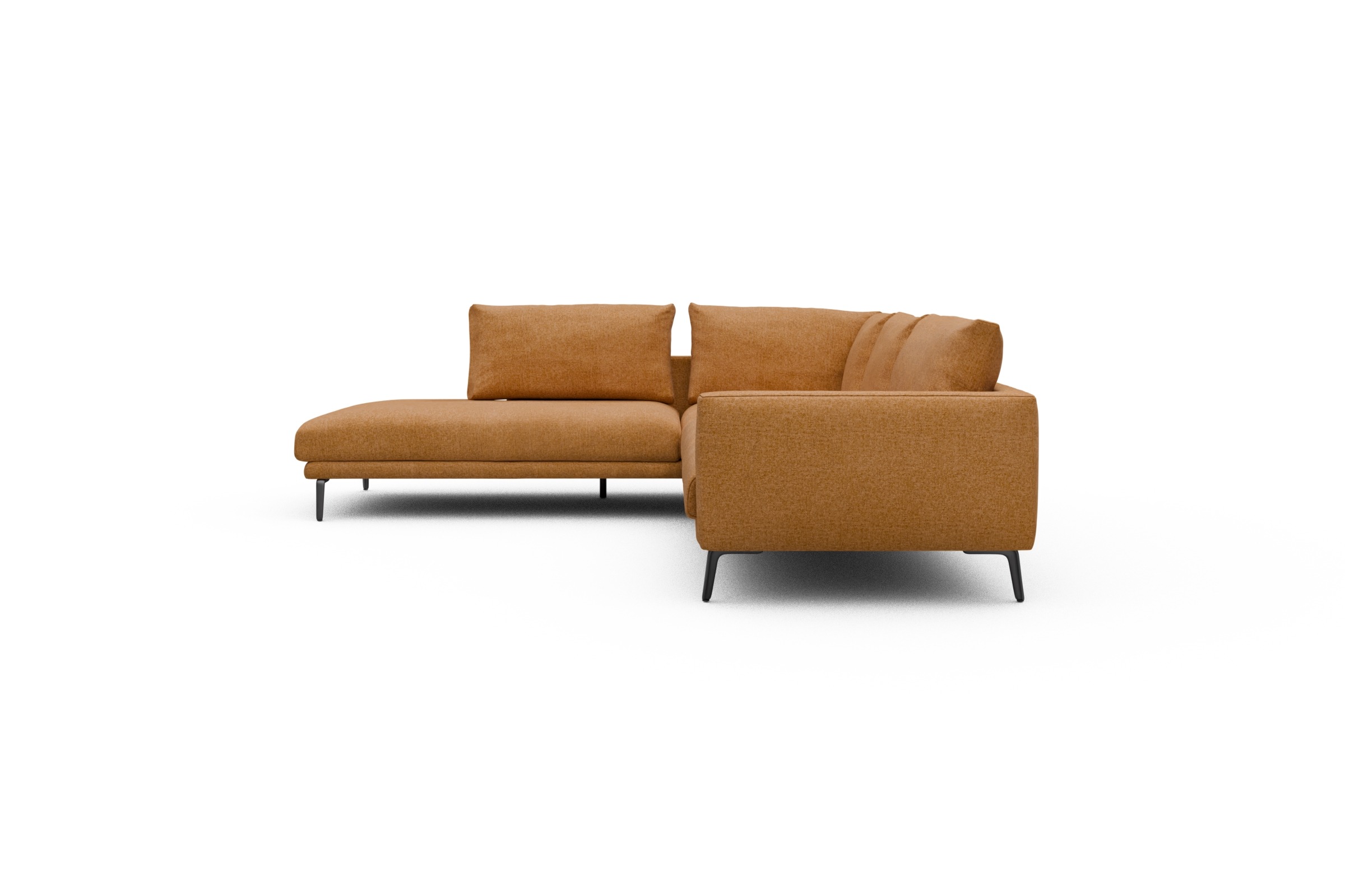 Ecksofa Karl Relax-Ecke links mit 2,5-Sitzer Casone-Warm-Yellow