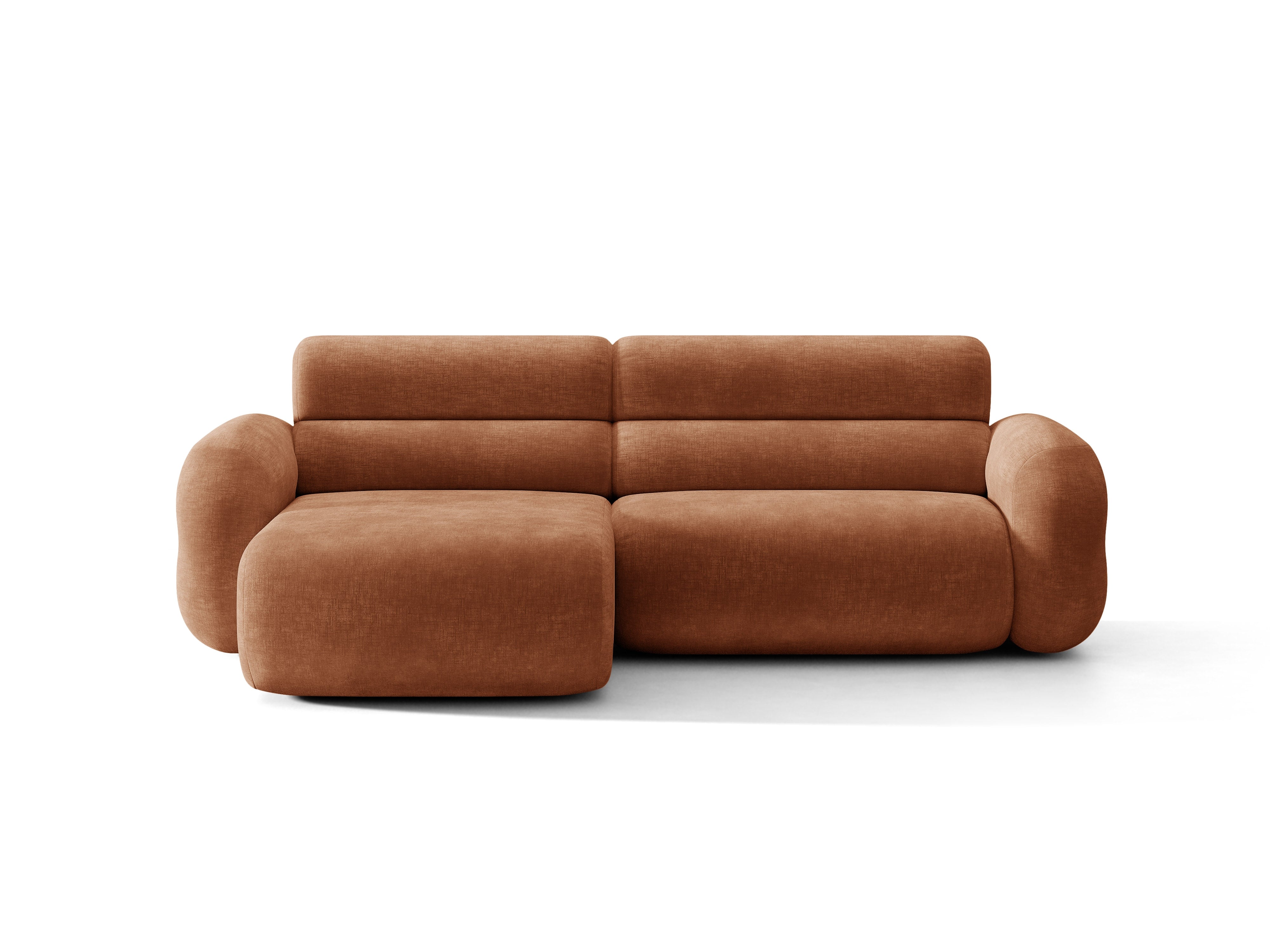 Micadoni Neo Ecksofa 3-Sitzer Chenille Golden Terrakotta Links