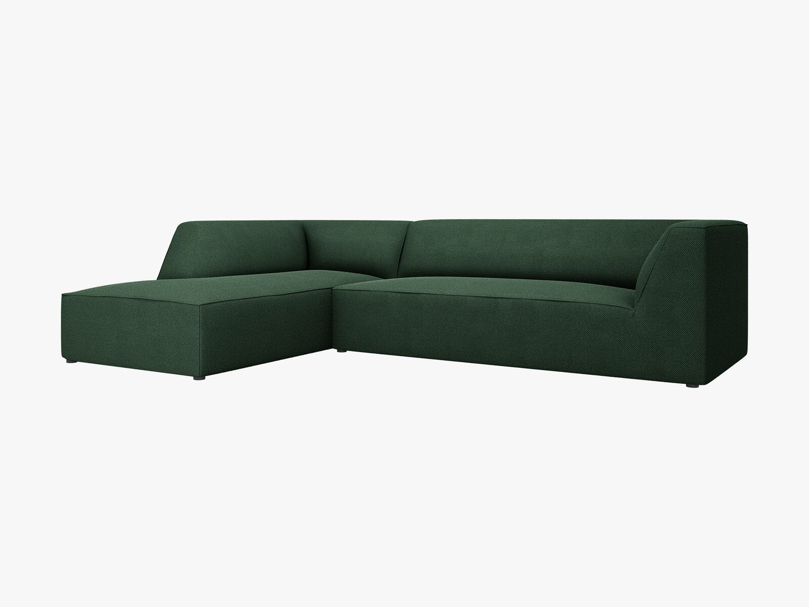 Micadoni 4-Sitzer Modular Sofa Ruby Links Strukturierter Stoff Ottawa Grün