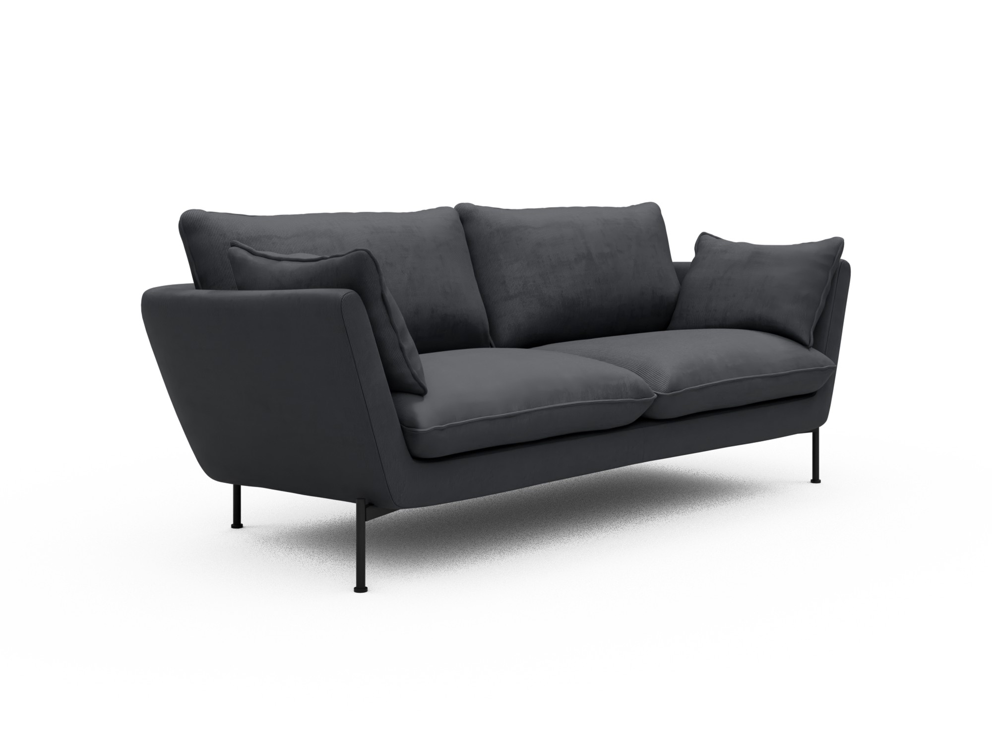 Skandi Home Sofa Anton 2-Sitzer Cordufine-Slate-Grey moebelfaktor