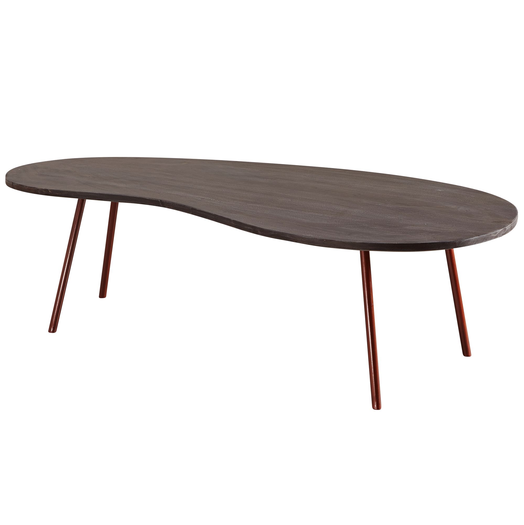 Couchtisch Sula Massivholz Grau Höhe 34,5 cm