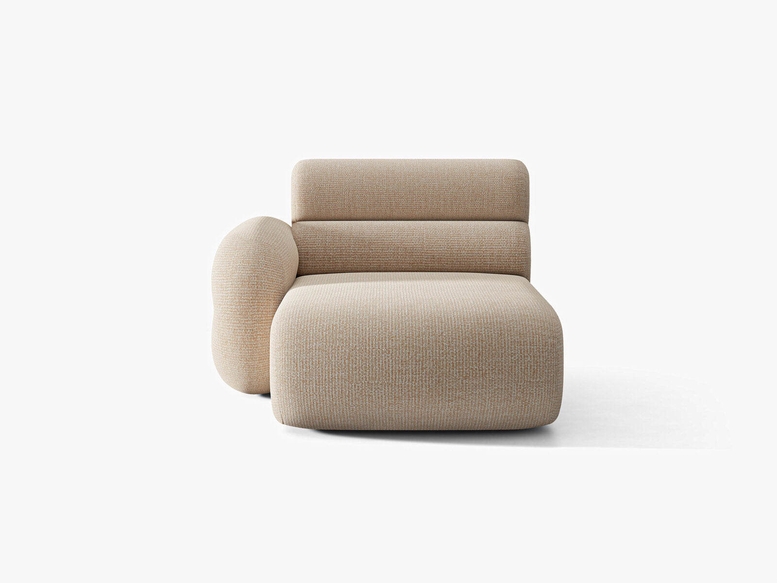 Micadoni Neo Chaiselongue Links Chenille Silencio Sand