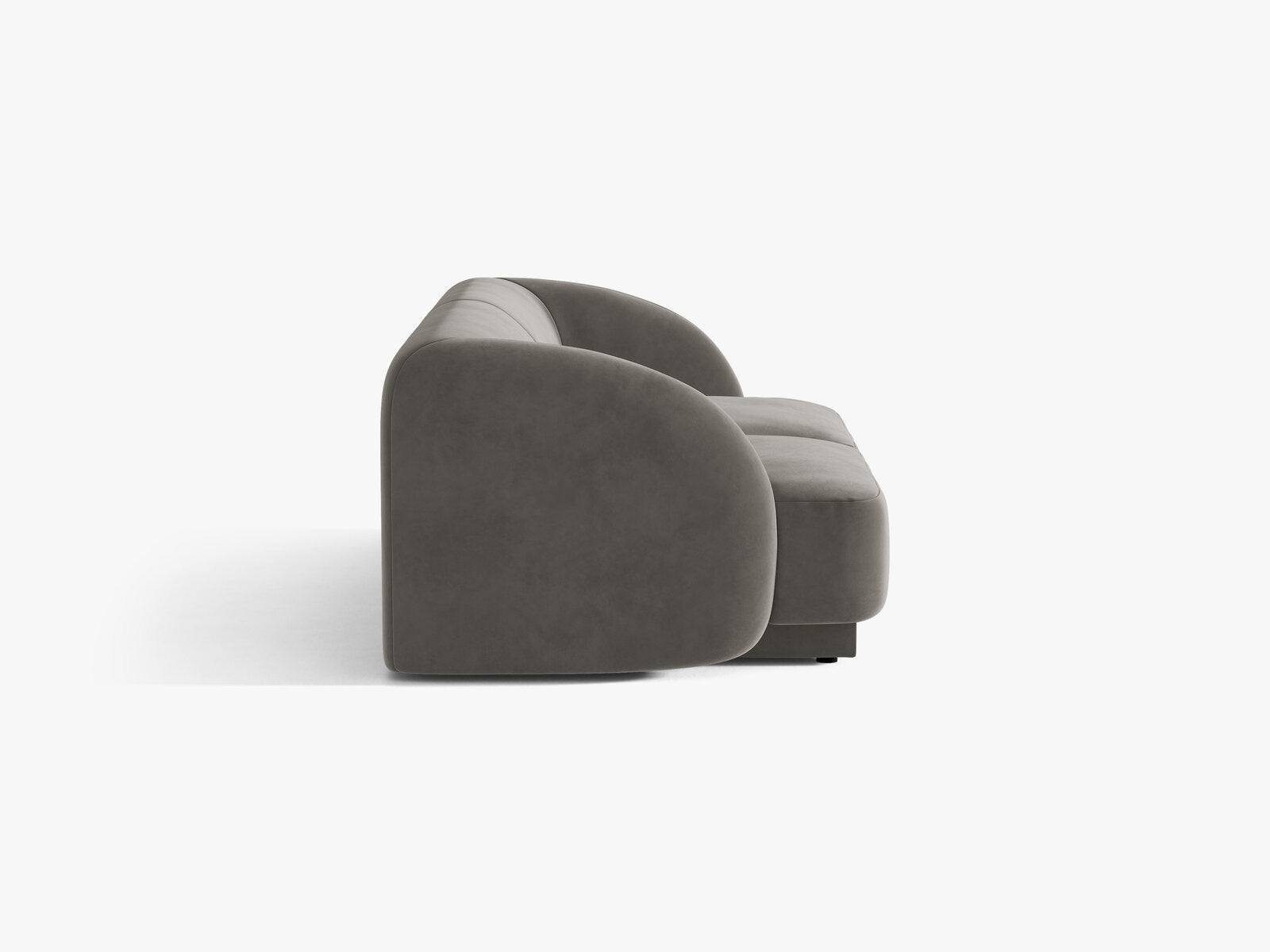Micadoni Sofa Miley 2-Sitzer Samt Bluvel Hellgrau