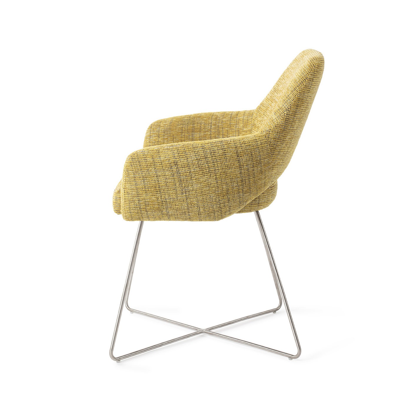 Jesper Home Esszimmerstuhl Yanai Lemon Lines Cross Stahl