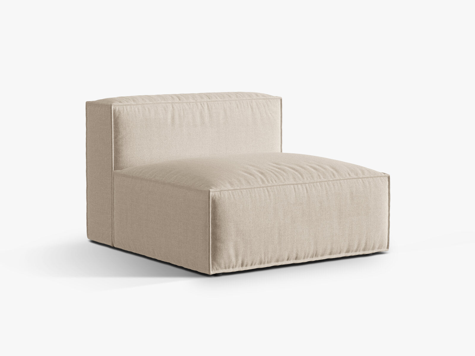 Micadoni Modul Nuria 1-Sitzer Strukturierter Stoff Beige