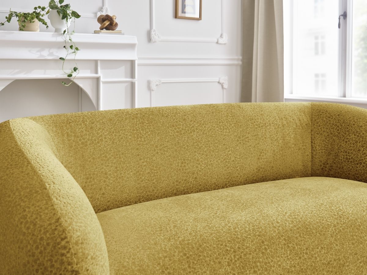 Bobochic Celine Sofa 2-Sitzer Strukturstoff Gelb