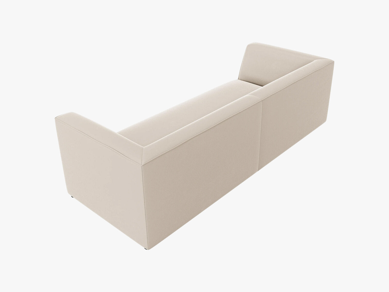 Micadoni Sofa Ruby 3-Sitzer Samt Salvador Beige