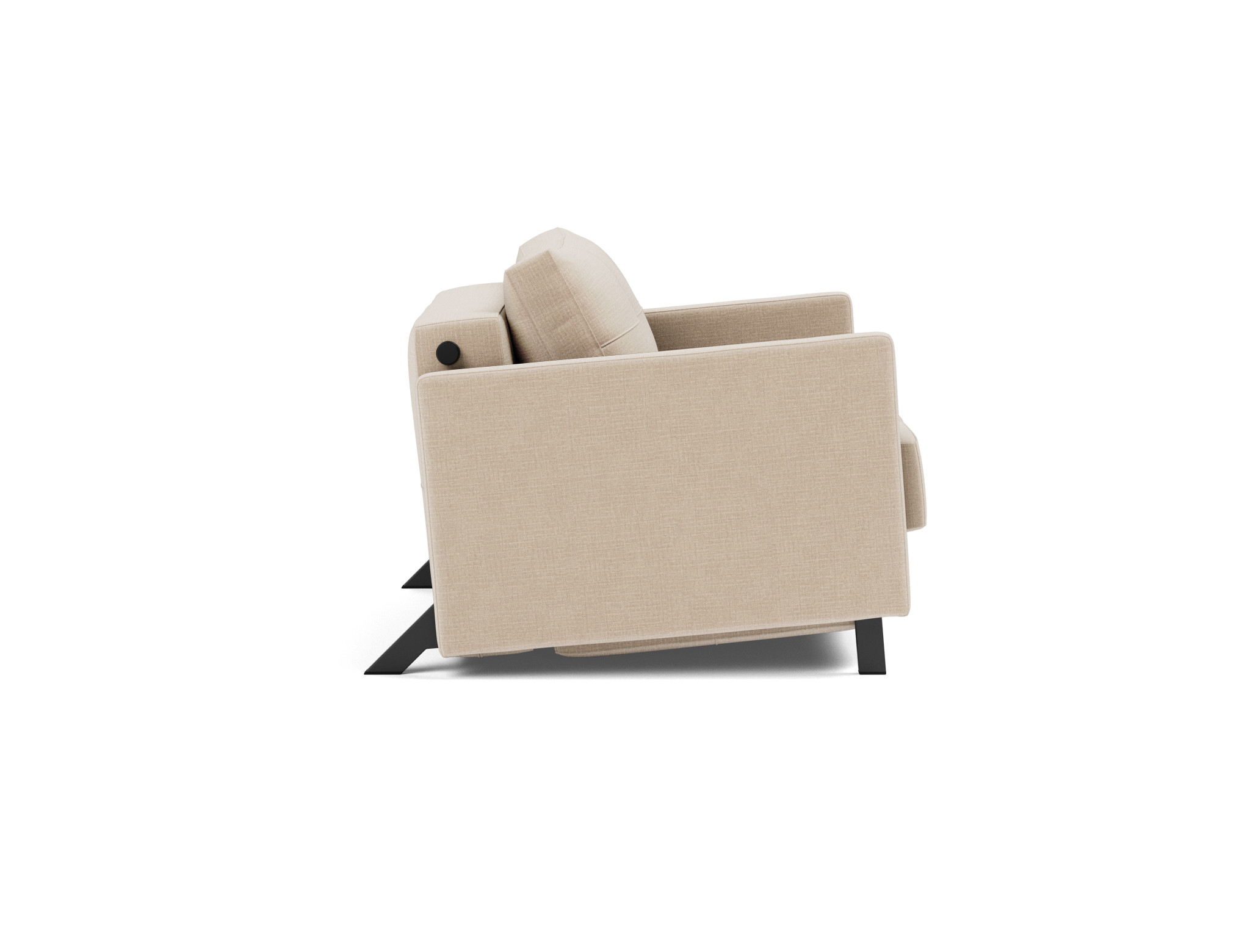 Schlafsessel Cubed 90 mit Armlehnen Chenille Esina 410-Almond-Beige