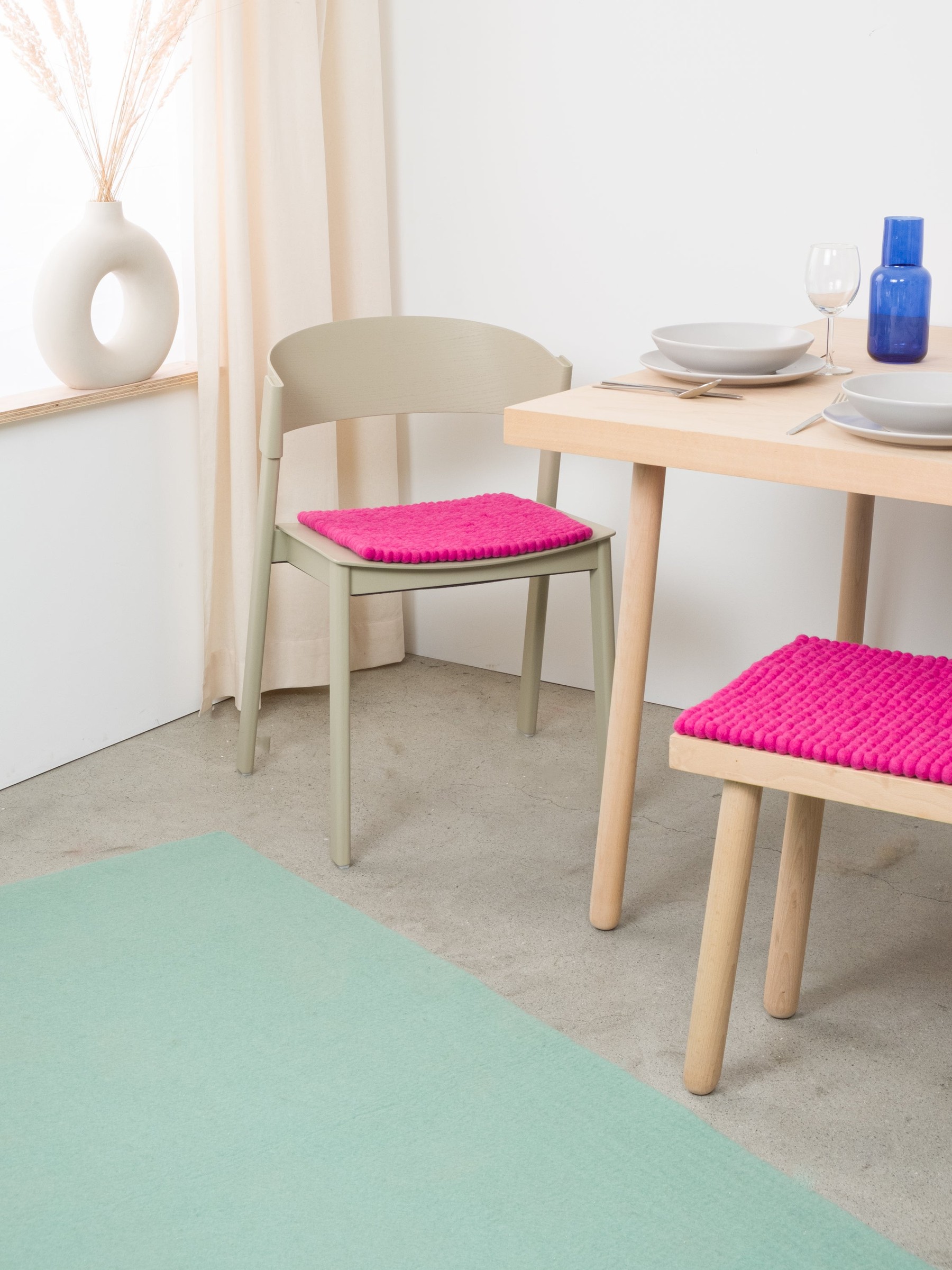 myfelt Lilli Filz-Sitzauflage Pink 36 x 36 cm