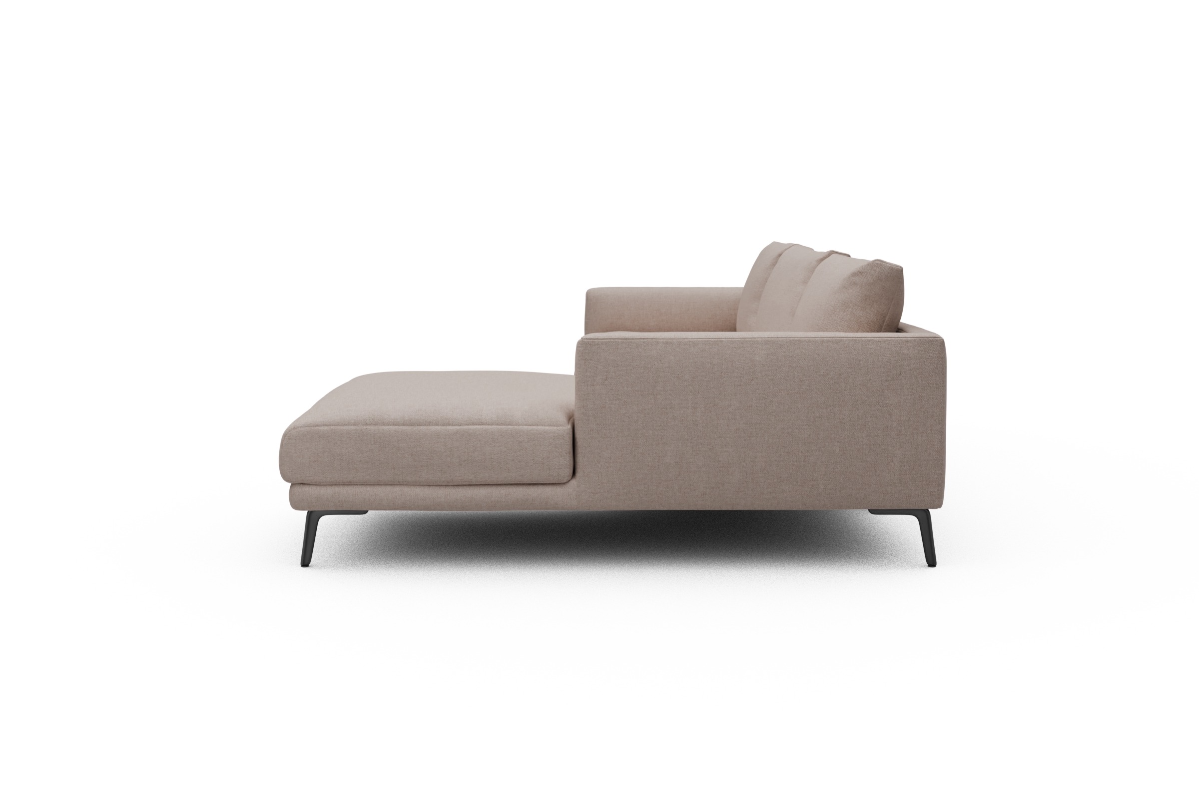 Ecksofa Karl Chaiselongue rechts mit 2,5-Sitzer Weda-Sand