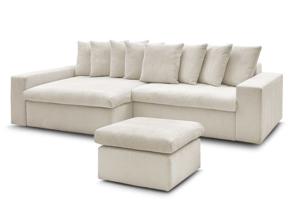 Bobochic Enore Ecksofa mit Pouf