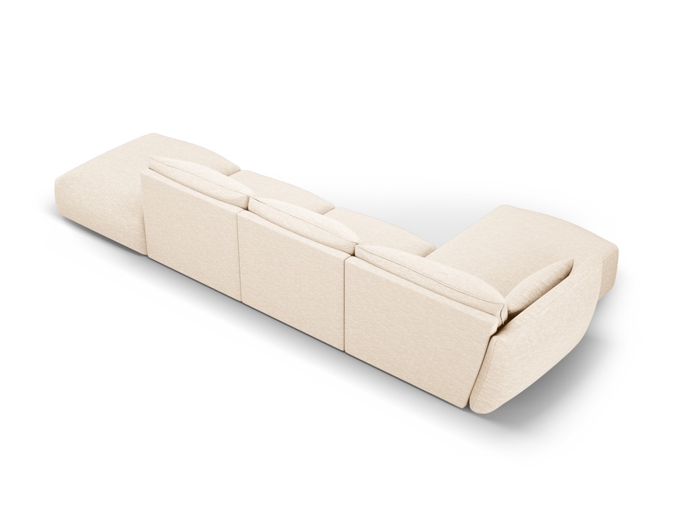Cosmopolitan Design Ecksofa Matera 5-Sitzer offen Chenille Eden Helles Beige Links