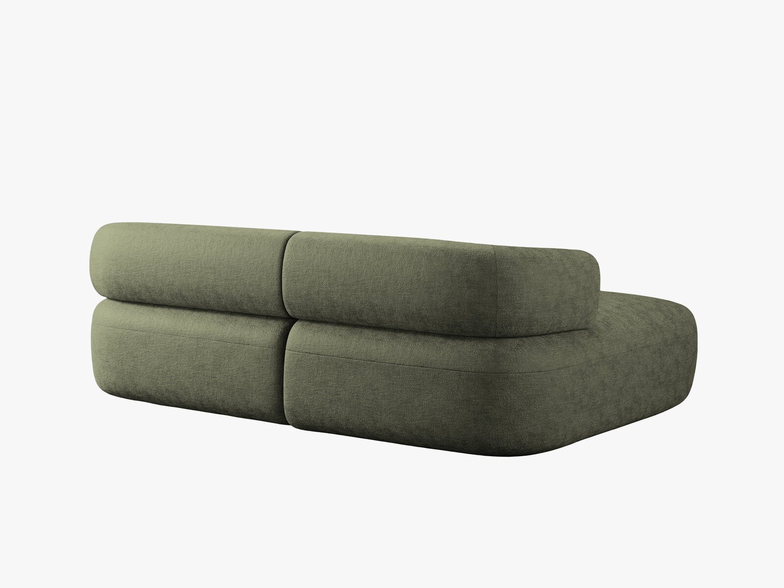 Micadoni 5-Sitzer Ecksofa Jenny Kleine Version Links Chenille Perfect Harmony Grün
