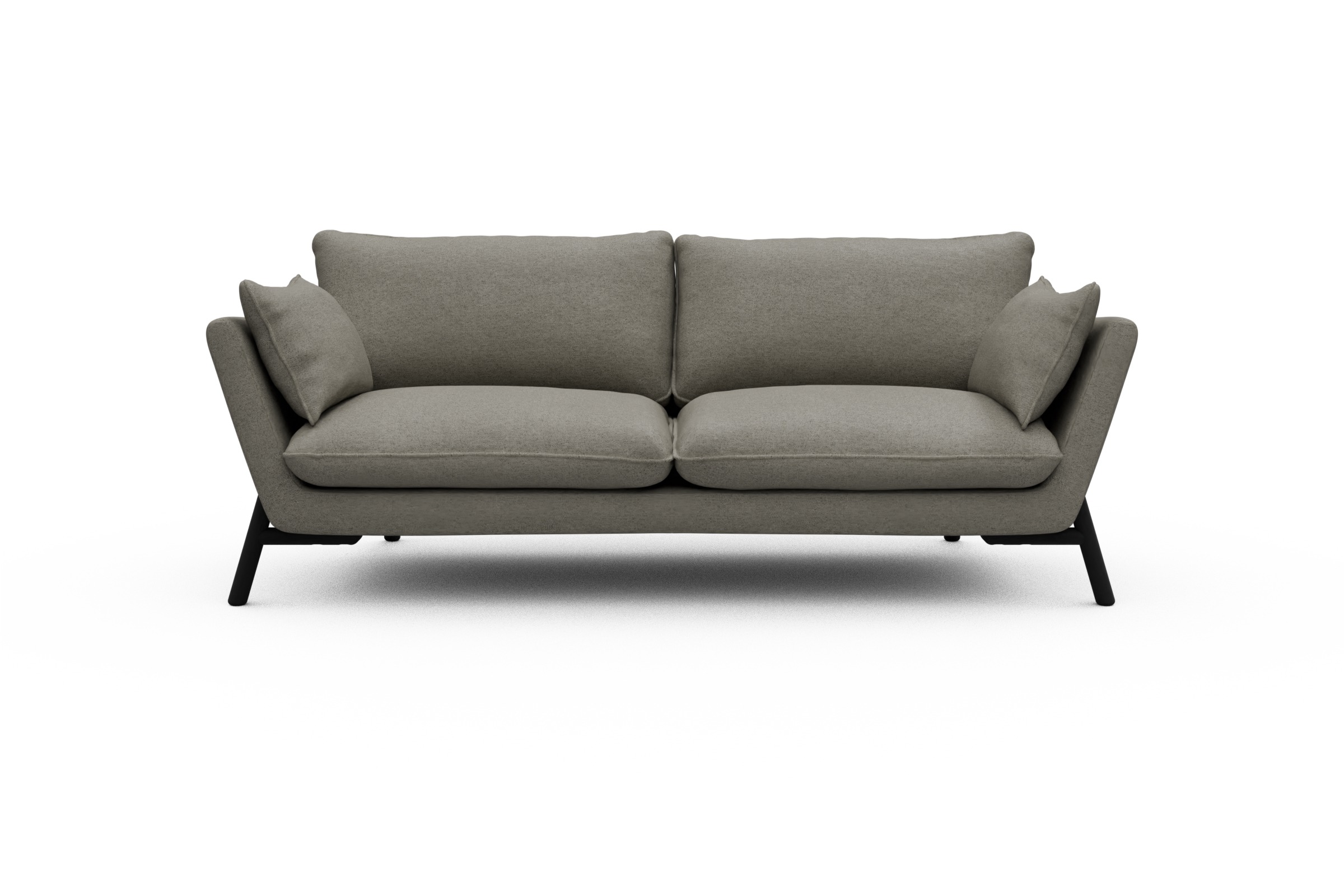 Skandi Home Sofa Emil 3-Sitzer Beinfarbe Eiche Schwarz Denari-Warm-Grey moebelfaktor