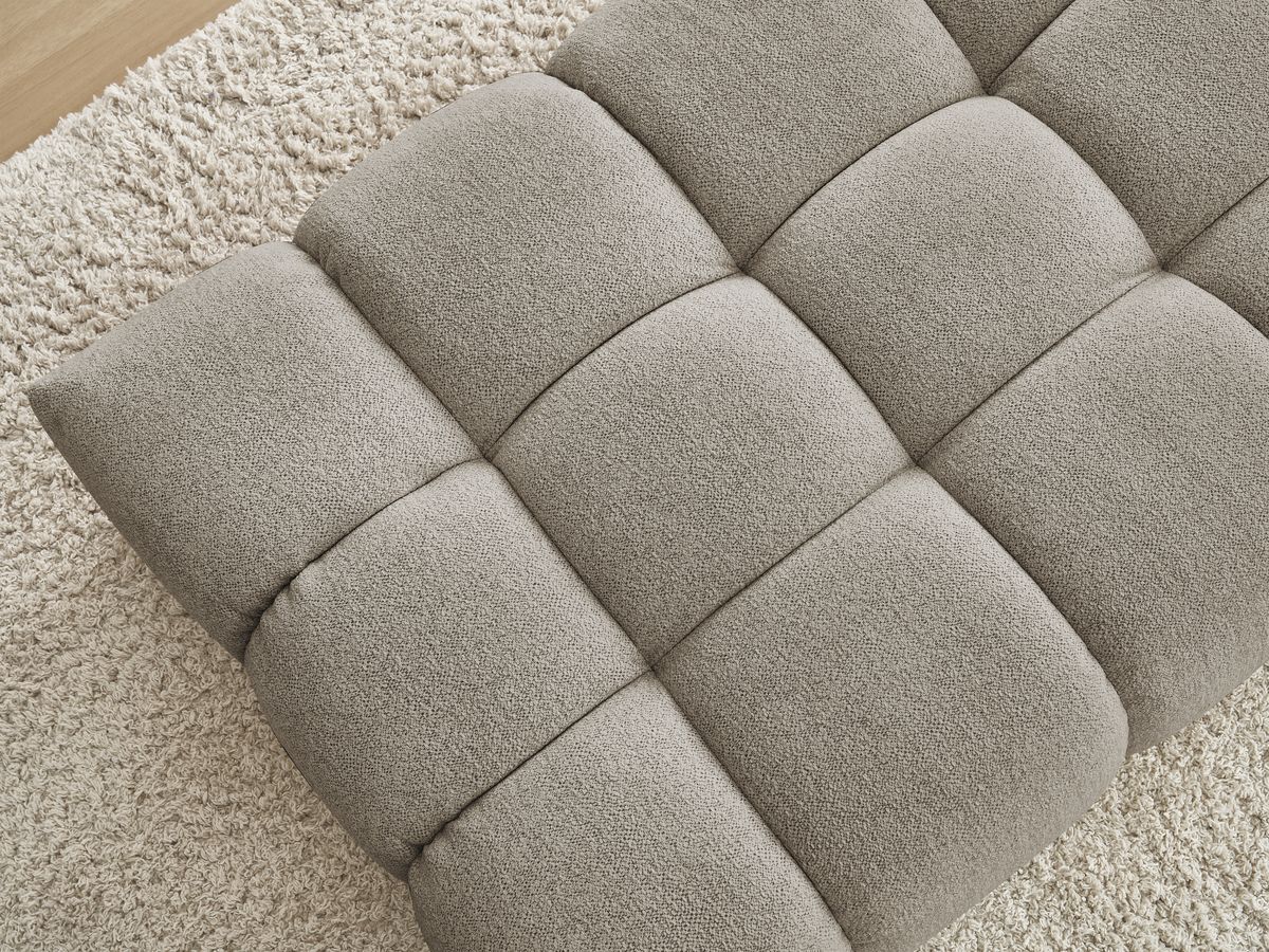 Bobochic Everest Pouf 166 × 100 cm Melange-Stoff Taupe