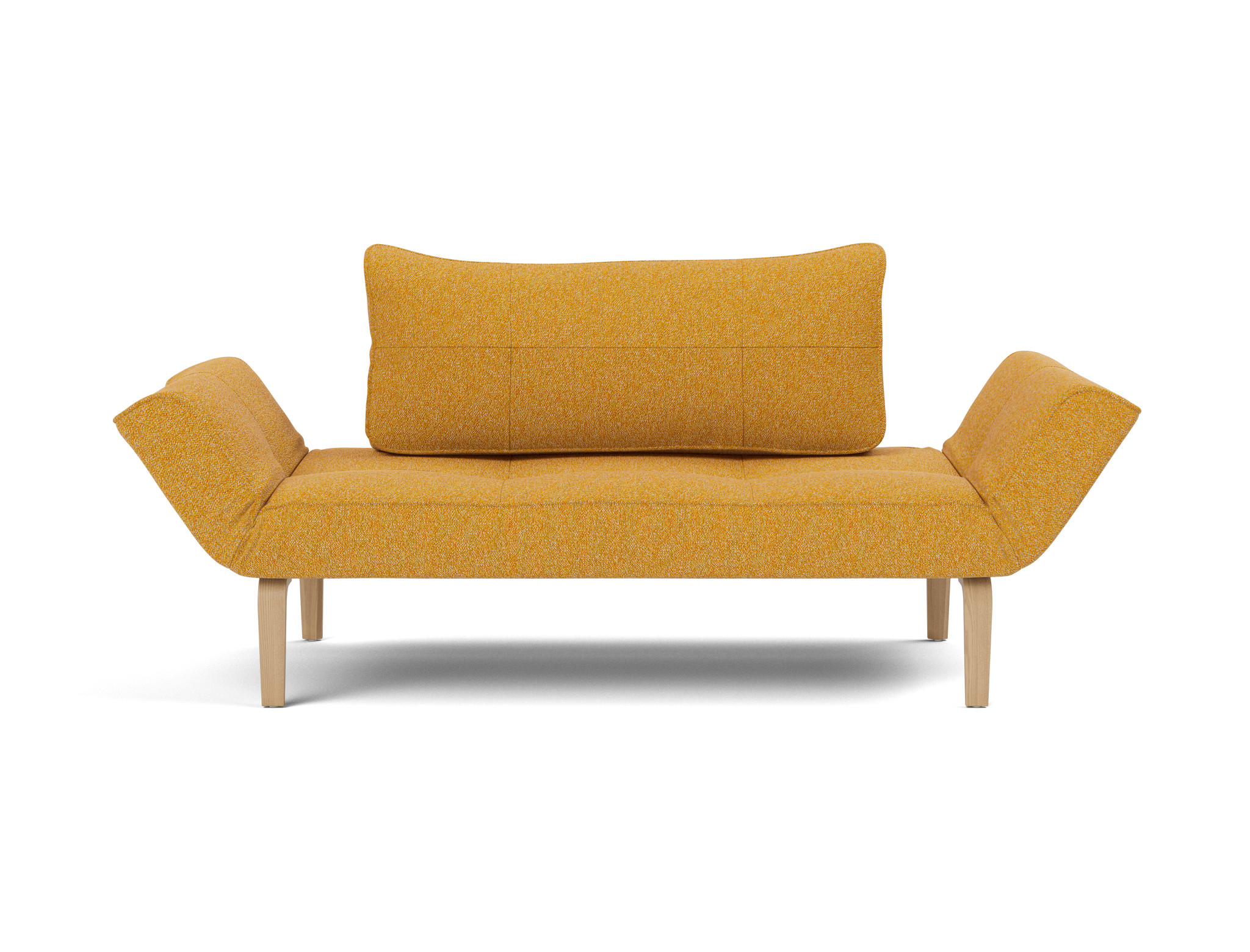 Tagesbett Zeal Boucle Skandi 536-Ochre Beine Bow Eiche