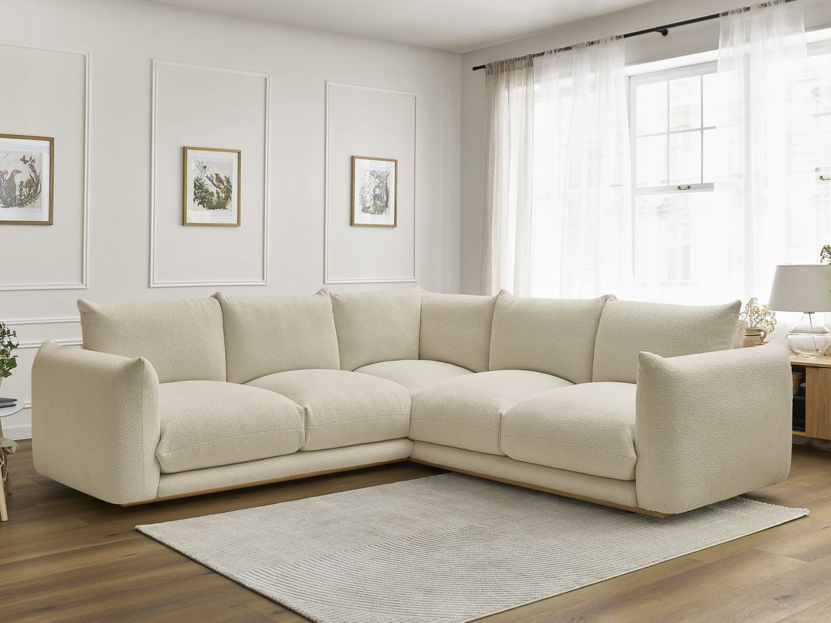 Bobochic Ernest Ecksofa Bouclé-Stoff Beige