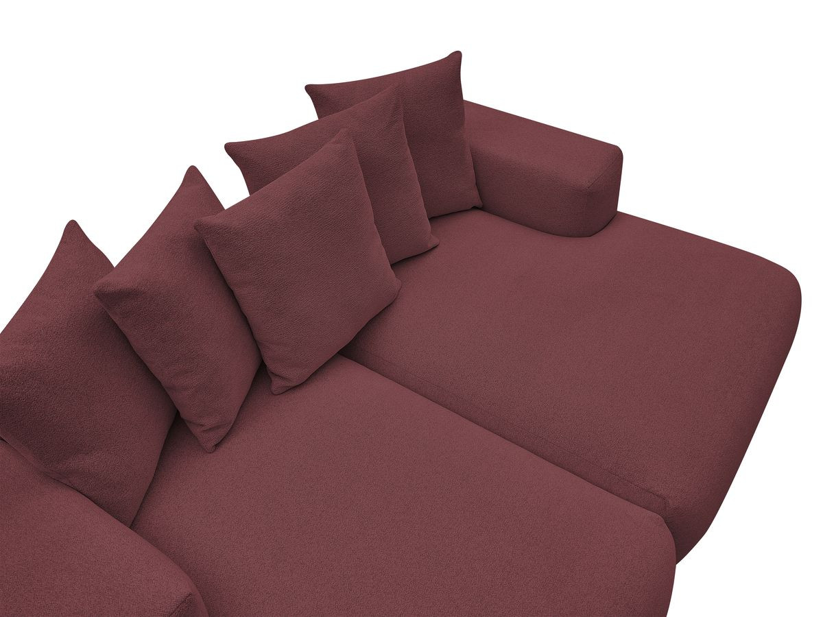Bobochic Voltaire Sofa 4-Sitzer 248 × 170 cm Melange-Stoff Rot