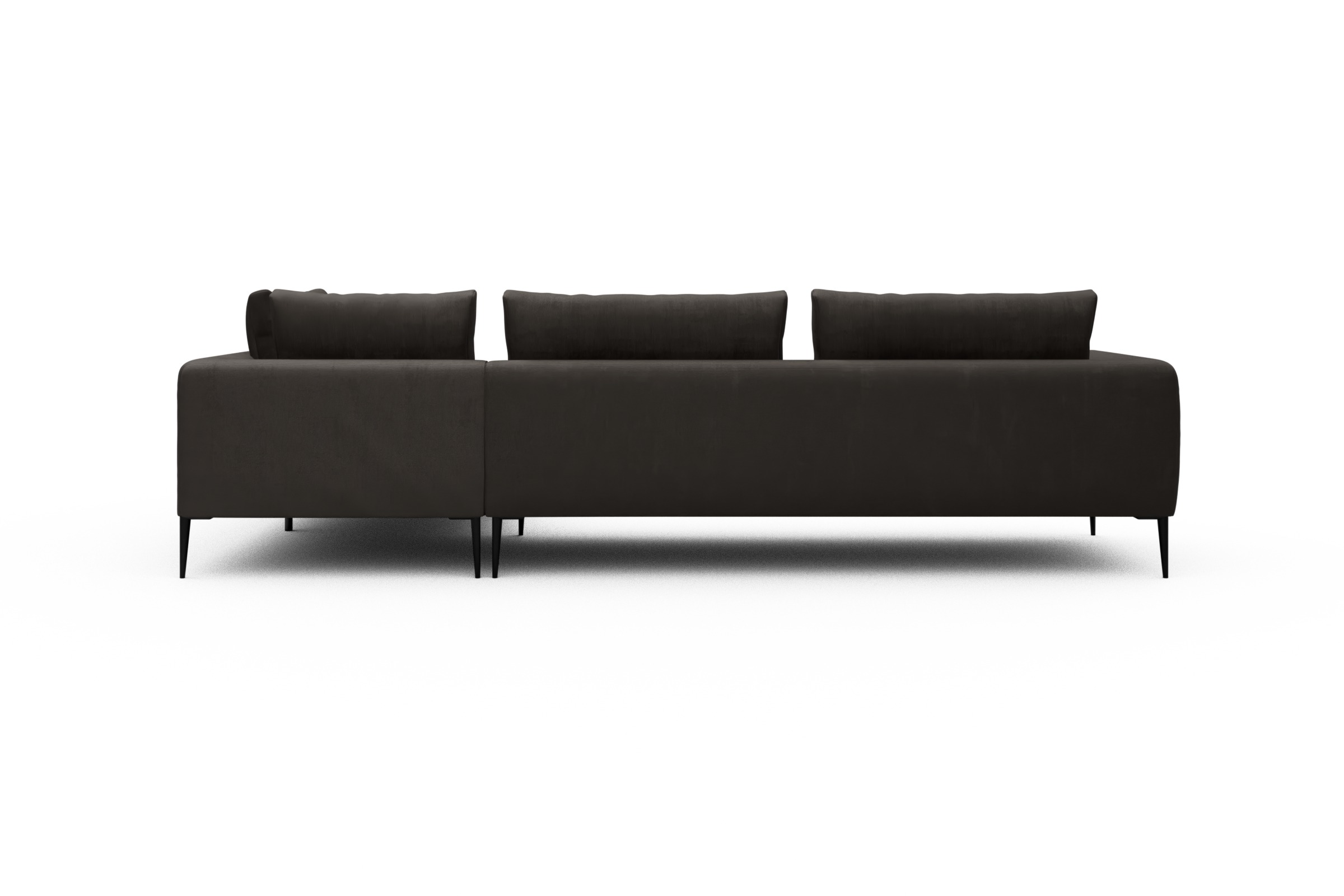 Ecksofa Paul Relax-Ecke links mit 3-Sitzer Cordufine-Taupe