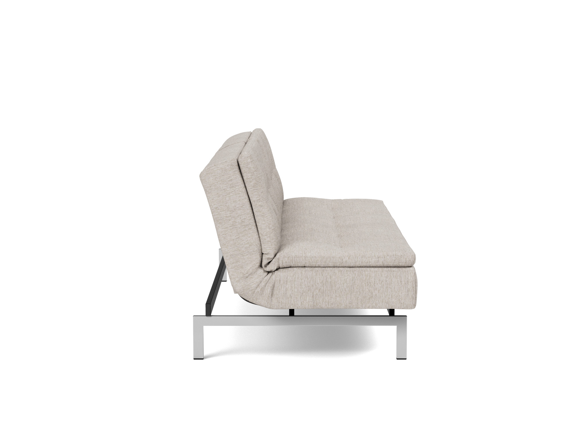 Schlafsofa Dublexo Chenille Yuveno 471-Sand Beine Chrom