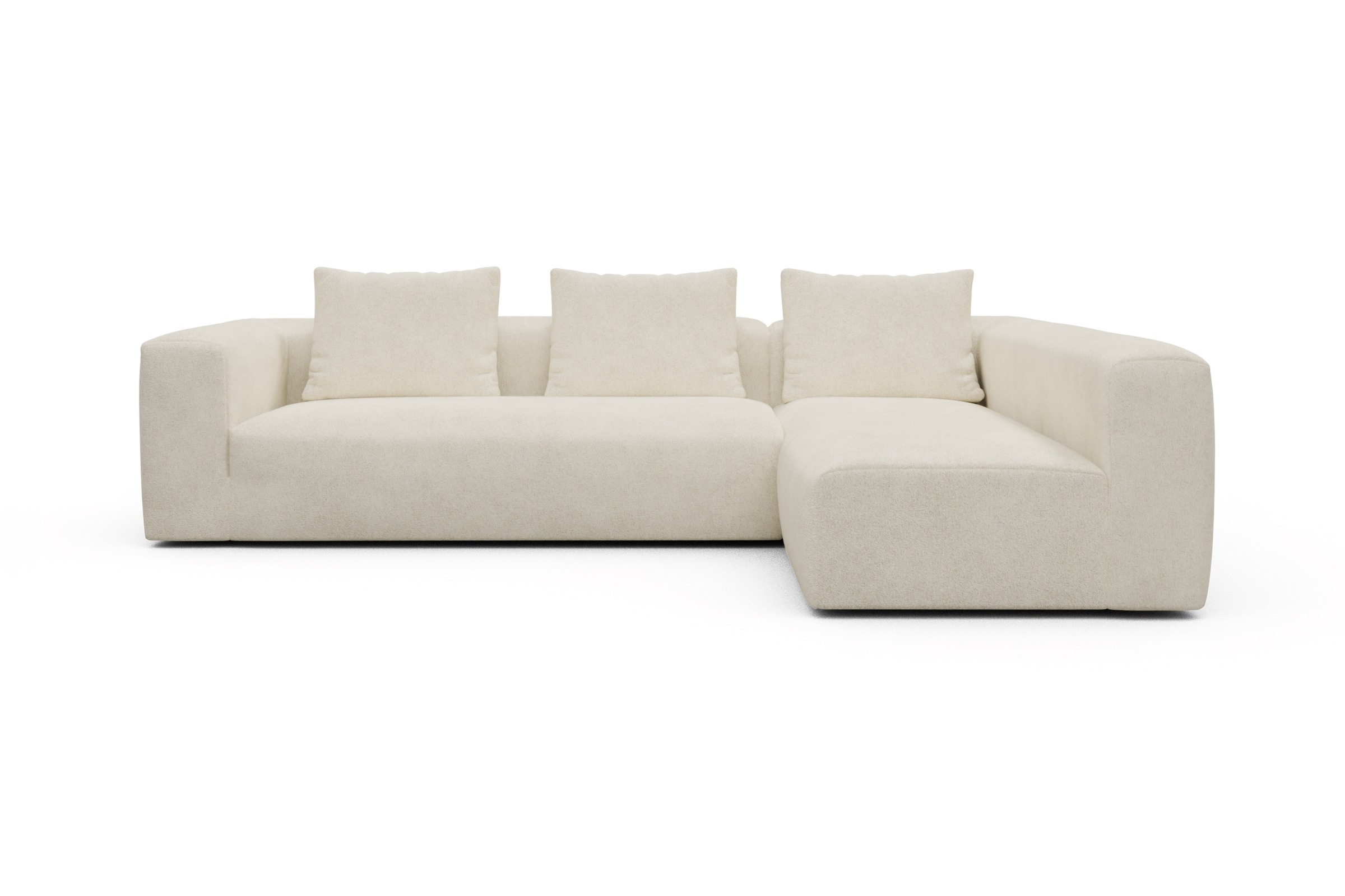 Skandi Home Ecksofa Fred 2x 2,5-Sitzer rechts offen Boucle-Off-White moebelfaktor