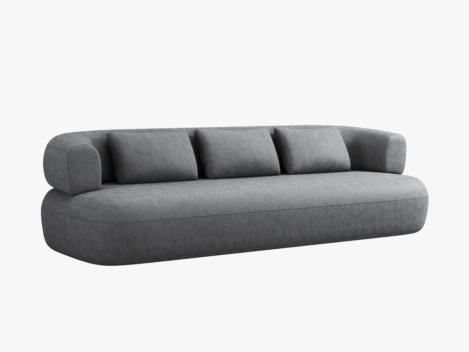 Micadoni Sofa Jenny 4-Sitzer Chenille Perfect Harmony Dunkelgrau