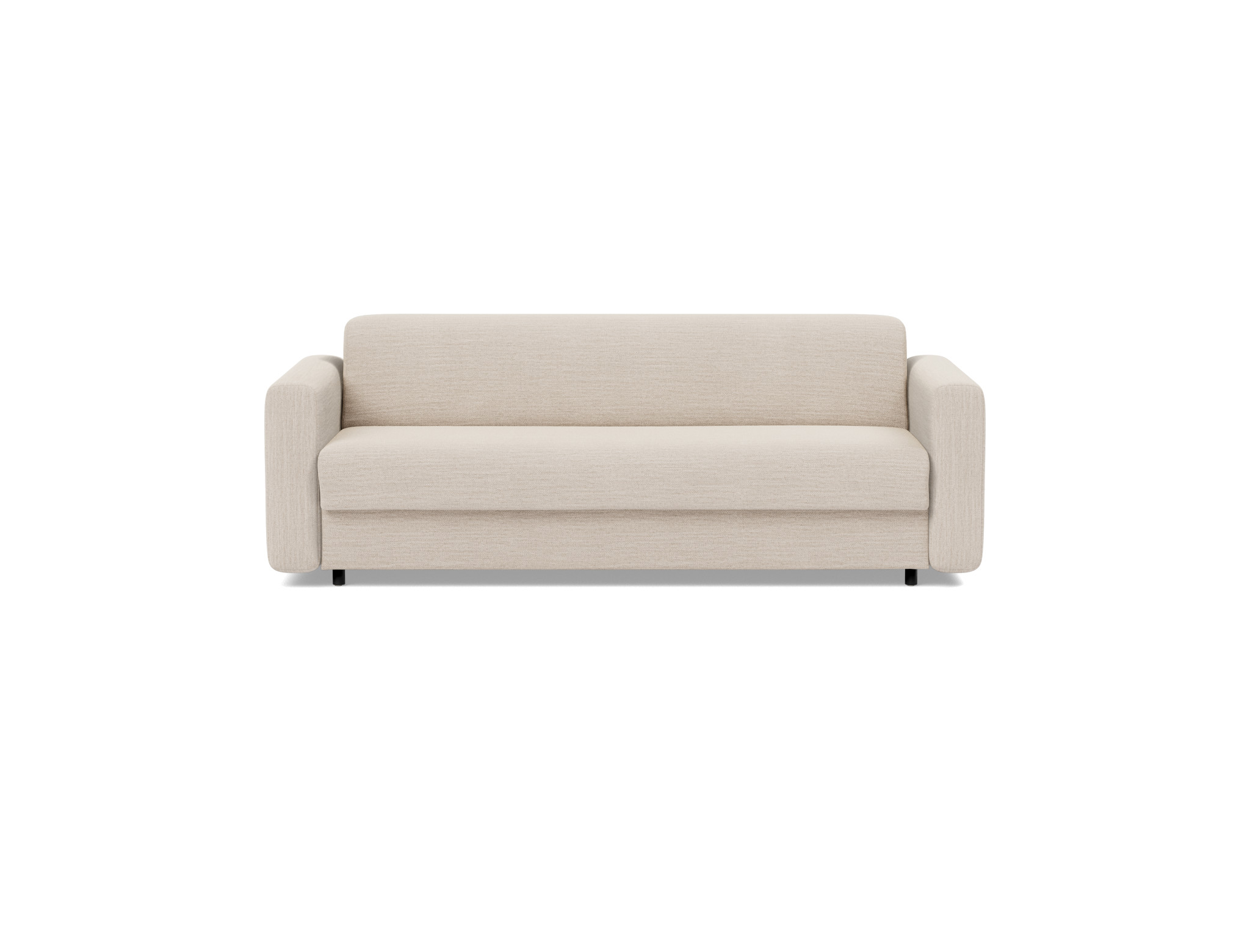 Schlafsofa Killian mit Memory-Matratze 160 Webstoff Blida 612-Sand-Grey